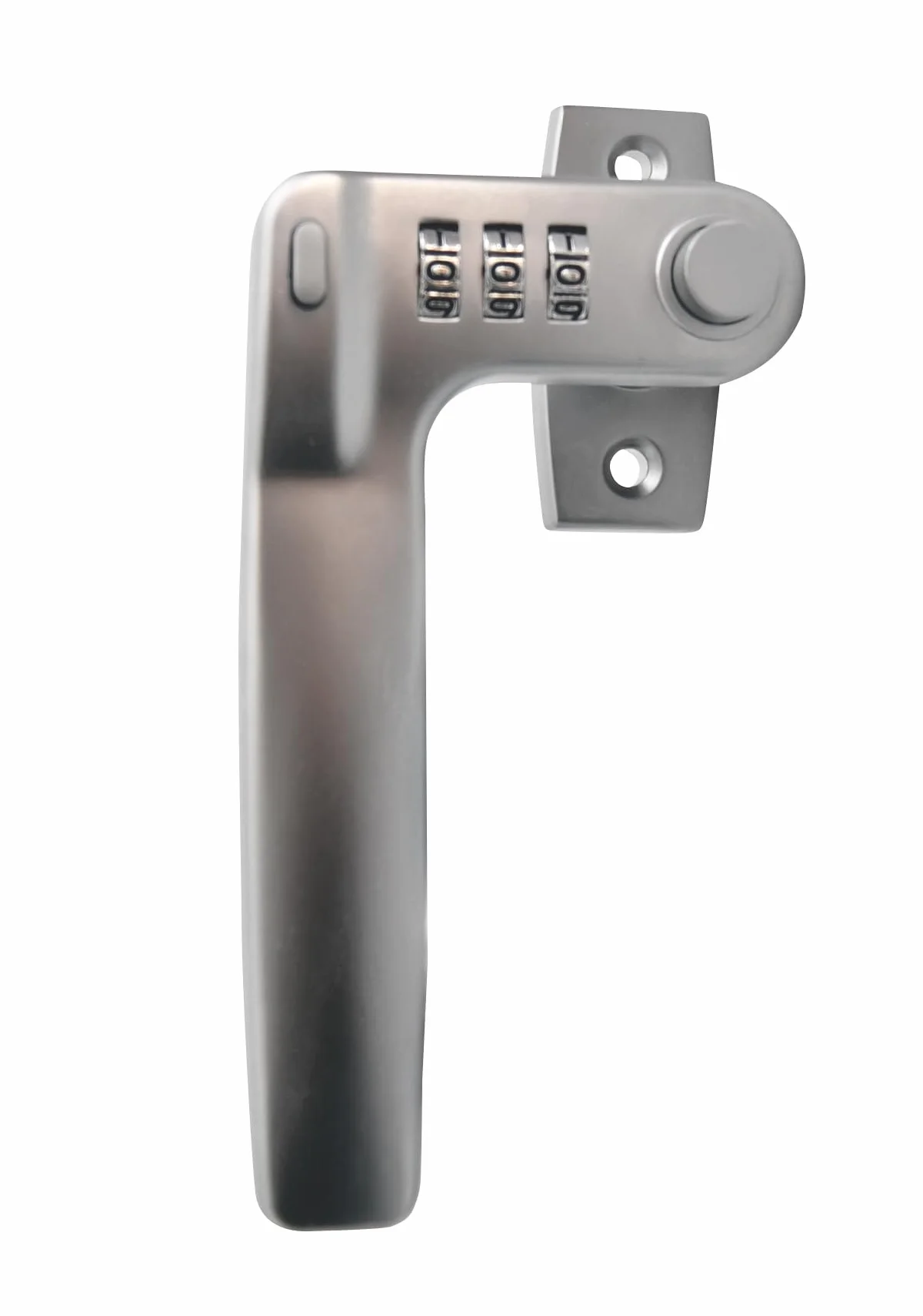 HOME IT 25200 SecuraLink-L klamka okienna z zamkiem kodowym do ogranicznika lewostronnego, srebrna