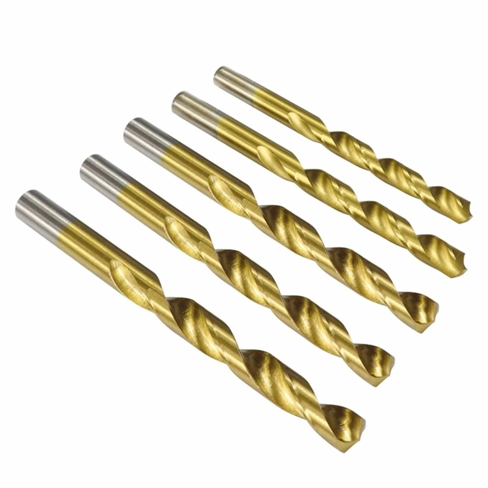 Wiertła tnące Zestaw wierteł krętych 1.0-13mm Powlekany tytanem Metal Gun Wiertło Wycinak otworów Akcesoria do elektronarzędzi HSS Wiertło do metalu do drewna (Kolor: Zestaw 25 szt.) (Zestaw 13 szt.
