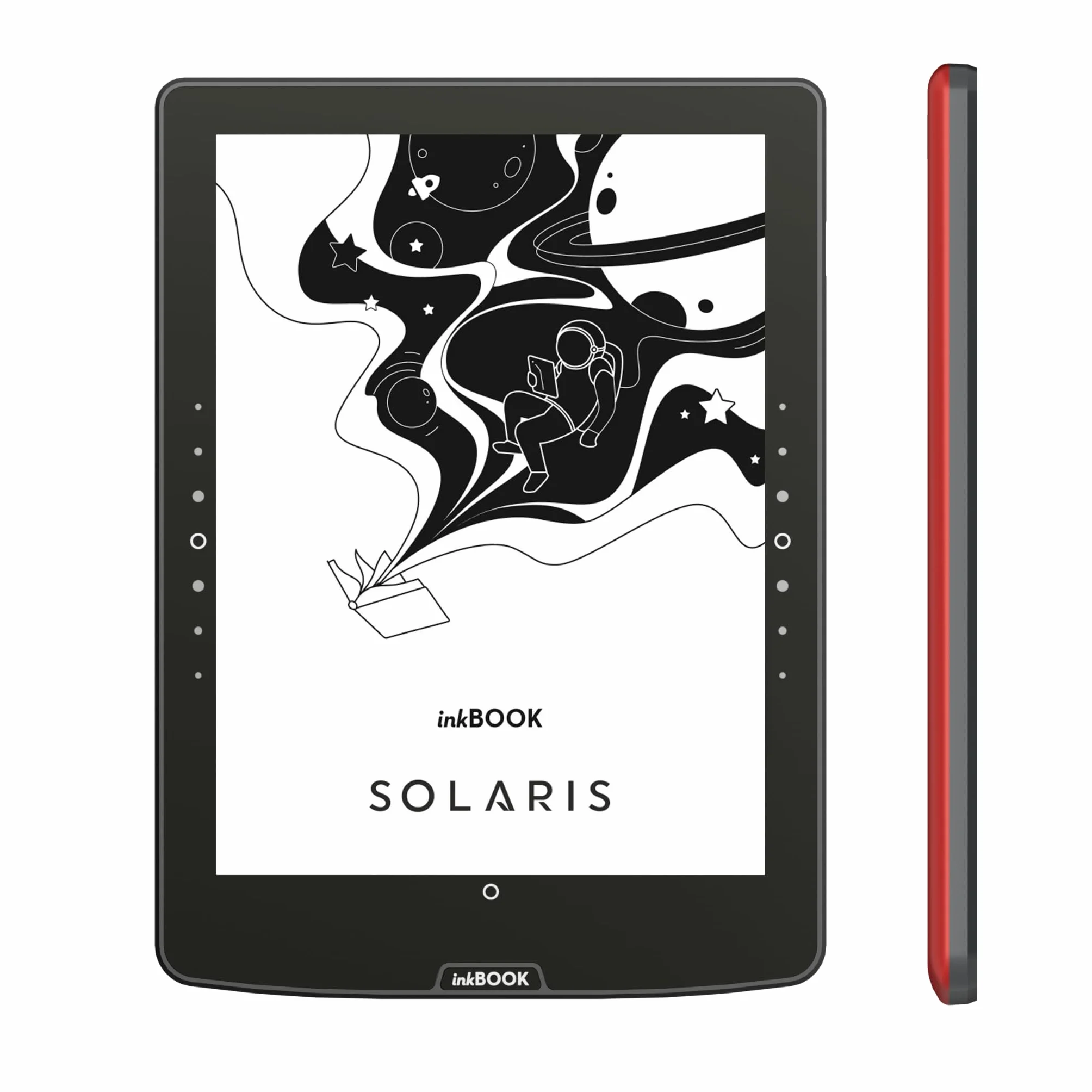 inkBOOK Solaris Red 6" czytnik ebooków podświetlany ekran aplikacje Kindle Legimi Empik Go Wattpad audiobooki TTS bez reklam polskie menu
