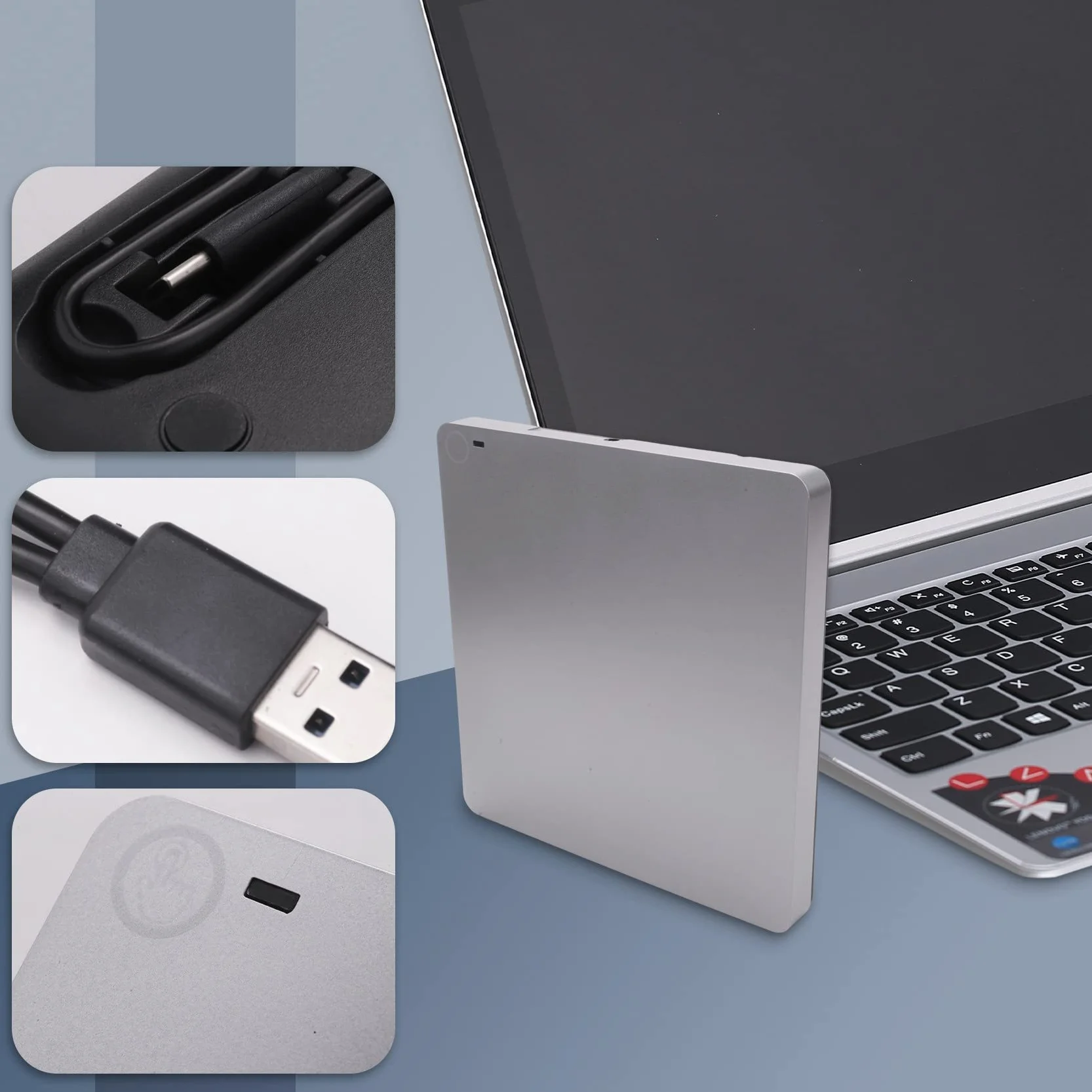 Napęd zewnętrzny DVD BLU Ray 3D, USB 3.0 i odtwarzacz napędu CD BLU Ray DVD Ultracienkie gniazdo