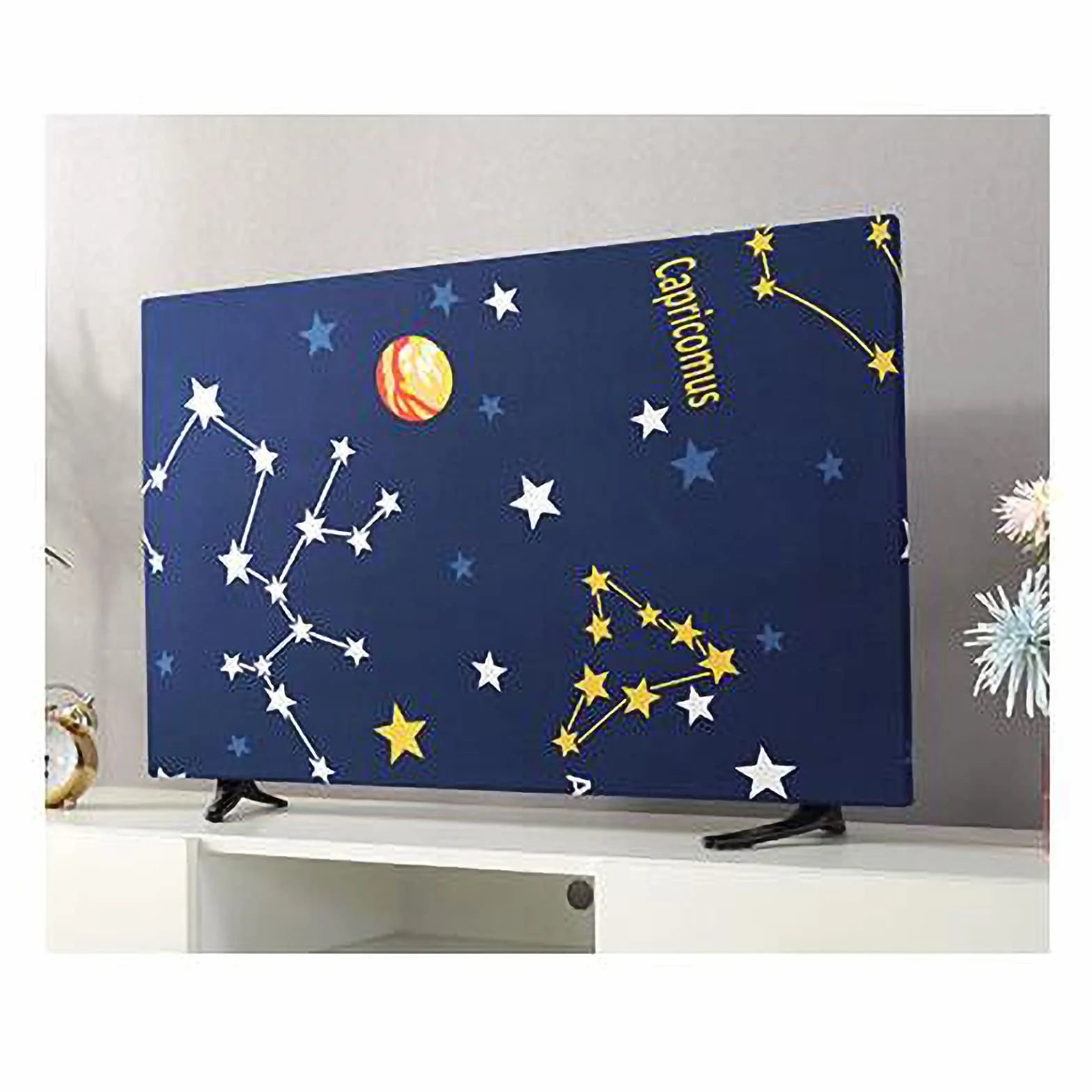 Pokrowiec na telewizor osłona przeciwpyłowa do telewizora o wysokiej elastyczności, pokrowiec na telewizor do wewnątrz osłona przeciwpyłowa na monitor antystatyczne elastyczne tkaniny płaski ekran pyłoszczelny ochraniacz uniwersalna osłona (rozmiar: 32 ca