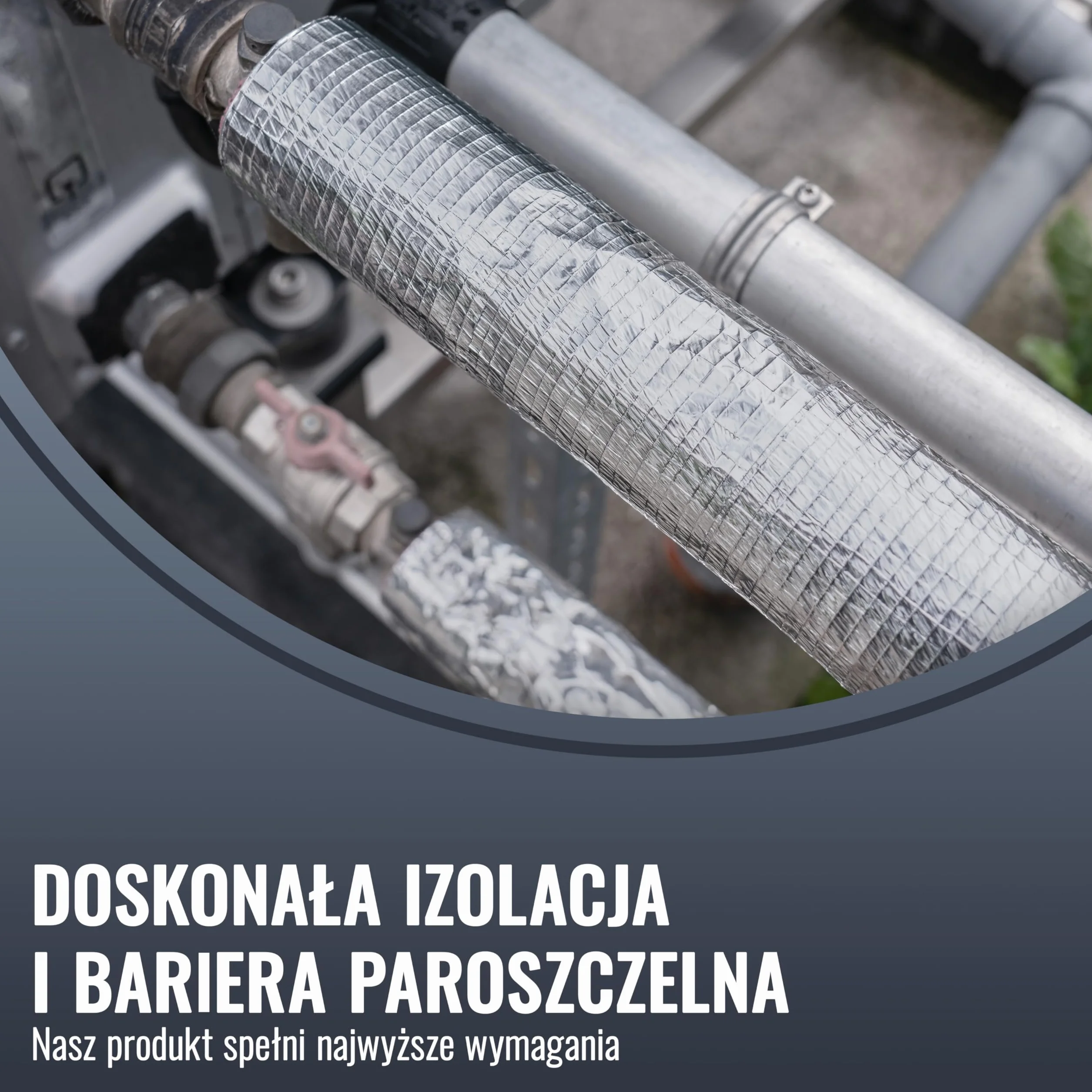 Poppstar aluminiowa taśma klejąca, wzmocniona siatką do rur i izolacji (50 m x 48 mm) odporna na wysokie temperatury i parę, taśma aluminiowa 48mm samoprzylepna