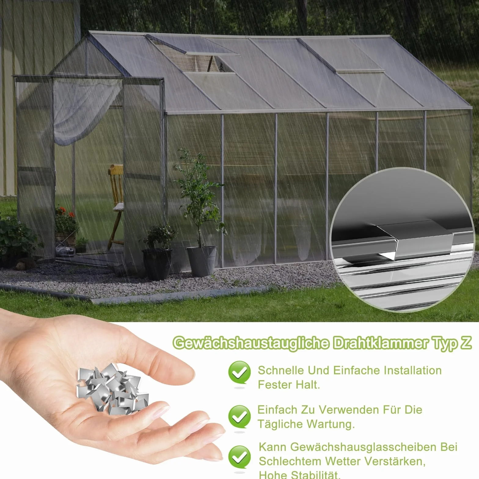 Aufun Poliwęglanowe przezroczyste płyty komorowe do szklarni, płyty ścienne, płyty szklarniowe, 14 sztuk, 605 x 1210 x 4 mm, 10,25 m²