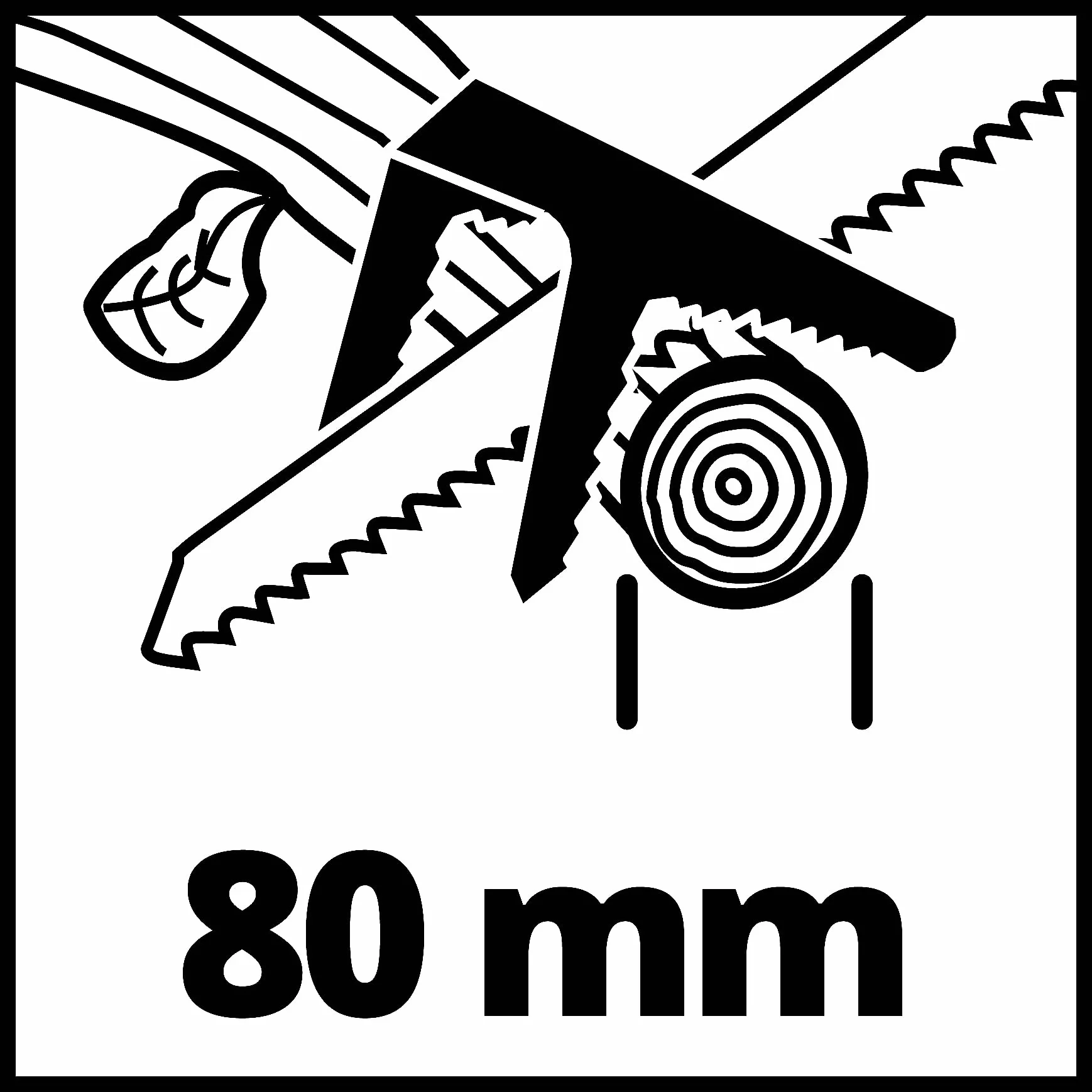 Einhell Akum. piła do gałęzi GE-GS 18/150 Li-Solo Power X-Change (18 V, gr. cięcia maks. 100 mm, wysokość podnoszenia 20 mm, zdejmowany uchwyt do gałęzi, w tym 2 x brzeszczot kwb, bez akumulatora)