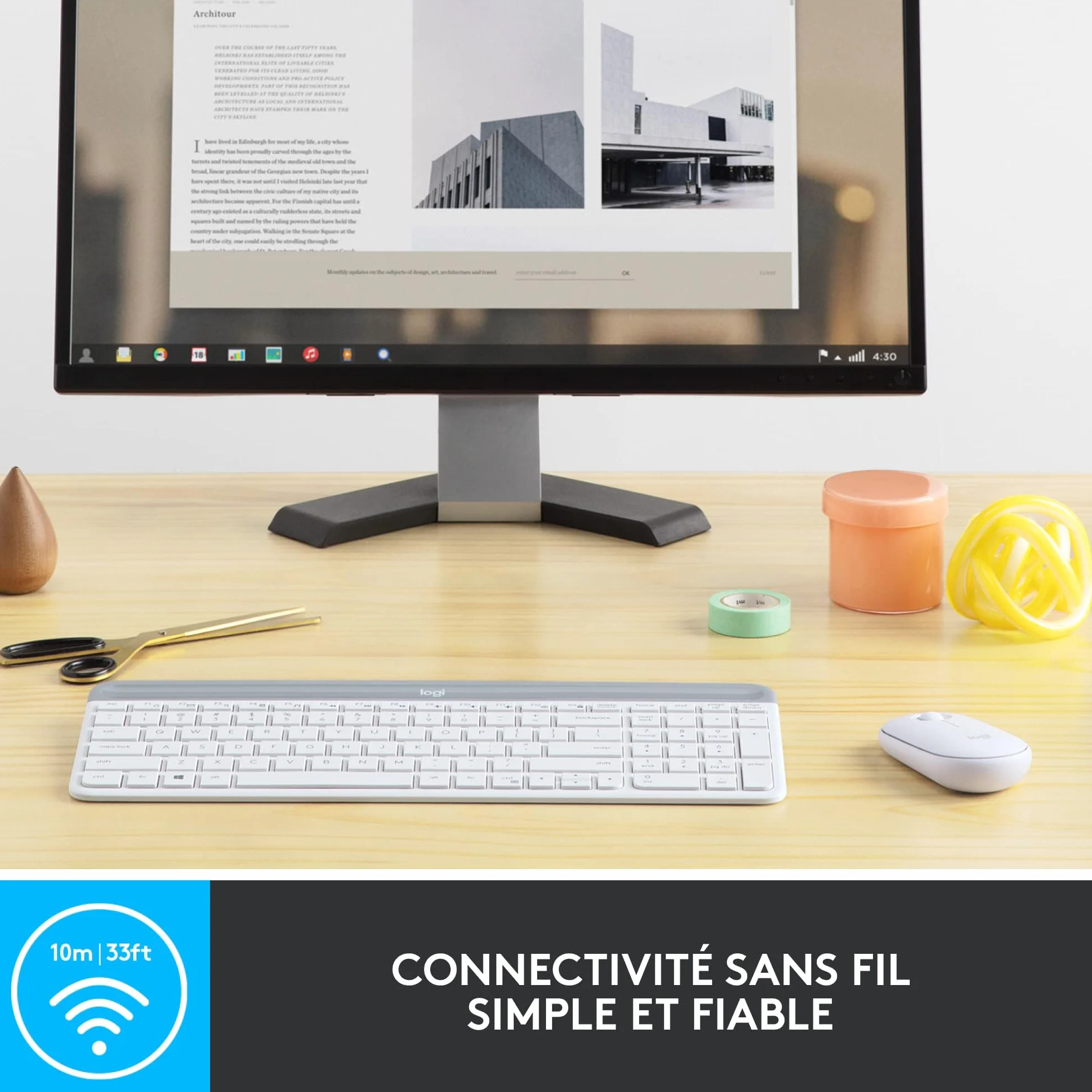 Logitech MK470 Slim Bezprzewodowa klawiatura i mysz Combo FRA AZERTY