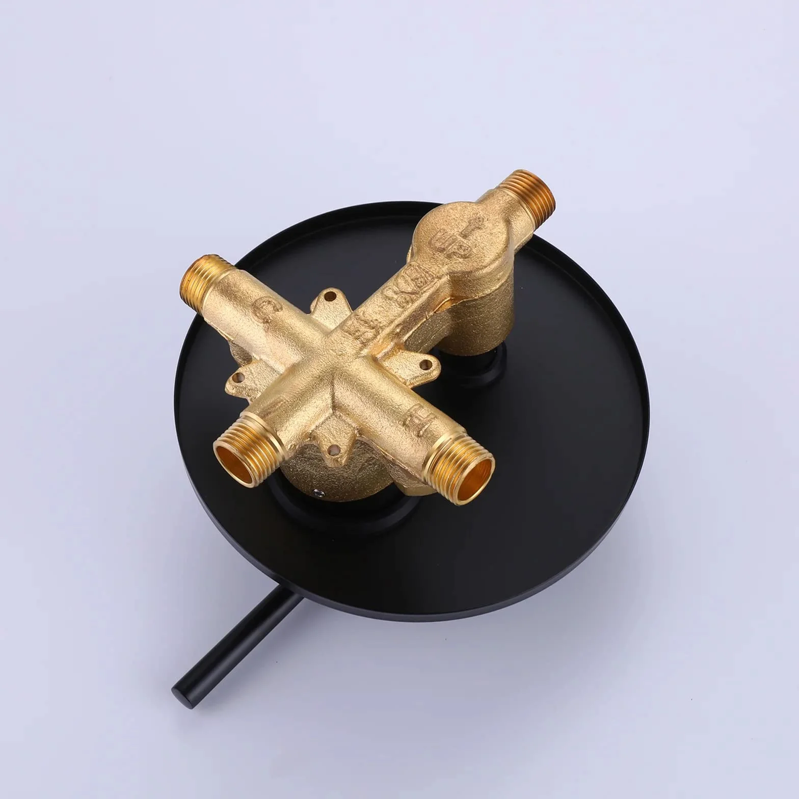 Bateria wannowa ścienna z główką prysznicową, matowy czarny wypełniacz wanny łazienkowej, bateria wannowo-prysznicowa, rzymska bateria wannowa mosiężna, pojedynczy uchwyt bateria wannowa Heavy Duty