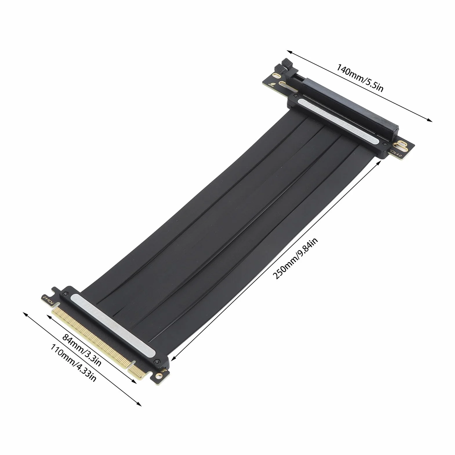 Kabel Riser PCIe 4.0 16X 90° GPU Ekranowany EMI do RTX3080ti