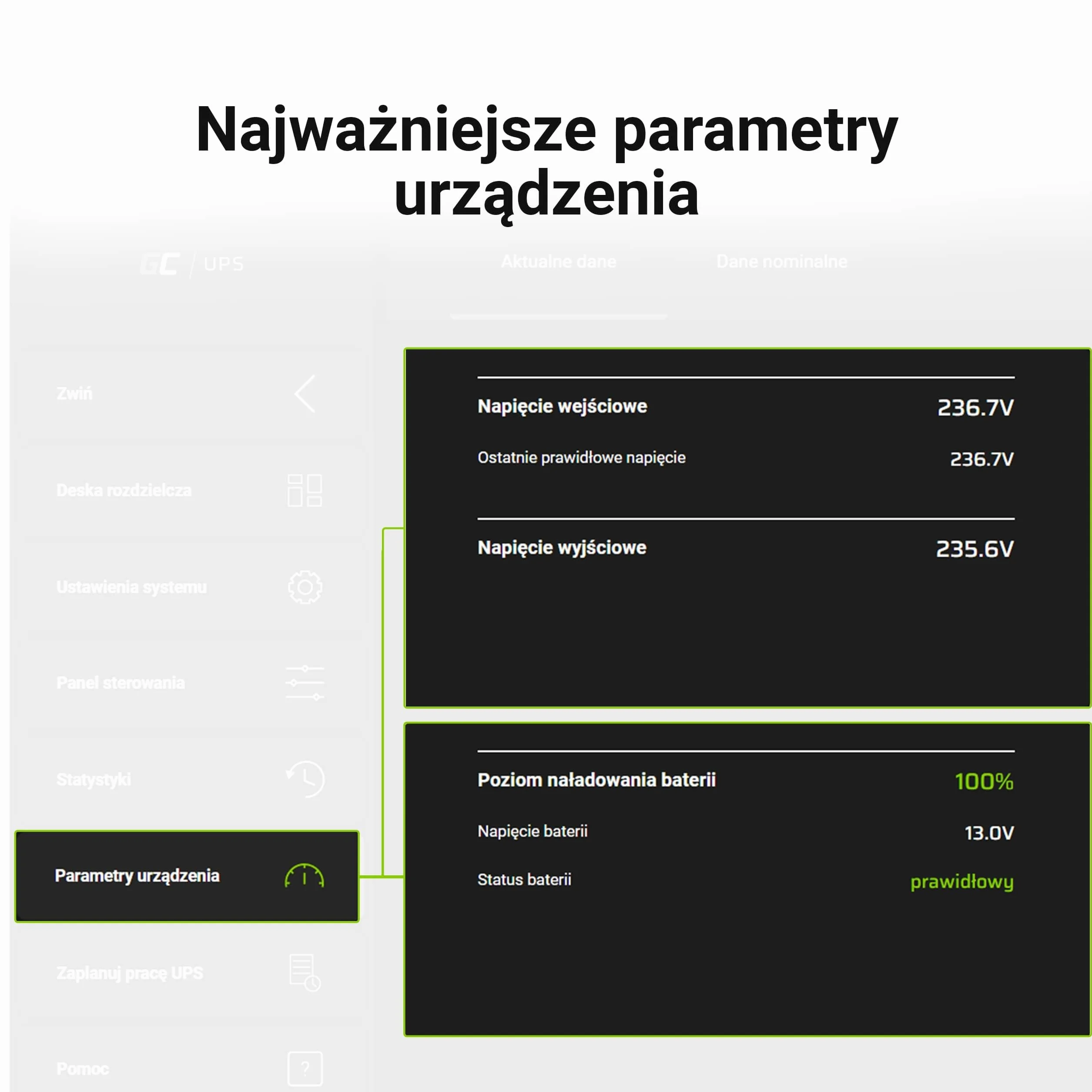 Green Cell UPS 1500VA 900W Line-Interactive AVR 230V 4x Schuko Zasilacz Awaryjny z wyświetlaczem LCD