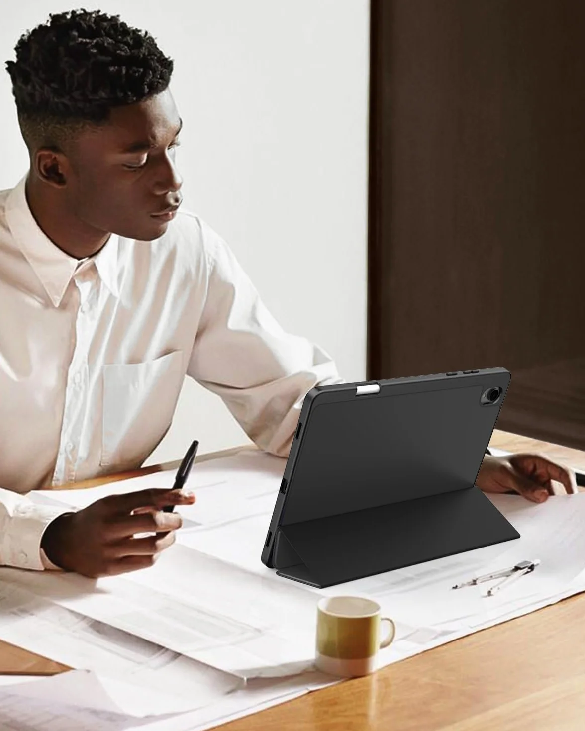 TiMOVO Etui do Samsung Galaxy Tab S11 11" 2025 SM-X730/X736B z uchwytem na S Pen, czarne