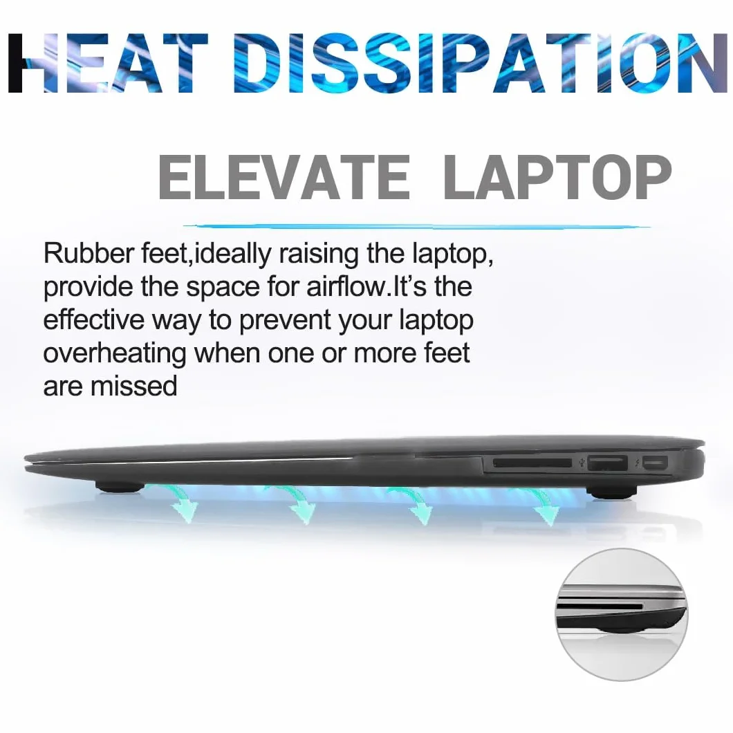 LeFix 12 gumowe silikonowe nóżki 14,6 mm z klejem do laptopów DELL ASUS Lenovo HP czarne
