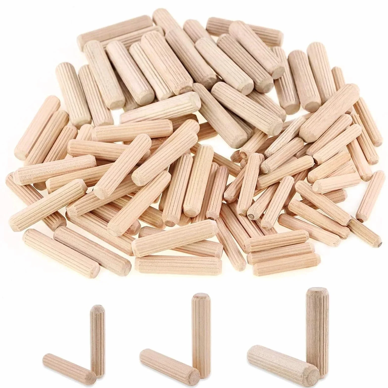 Drewniane kołki, Różne kołki drewniane, 6mm 8mm 10mm kołki drewniane pręty kołkowe, kołki stolarskie stożkowe do rowkowanych karbowanych, stolarstwo 400 sztuk