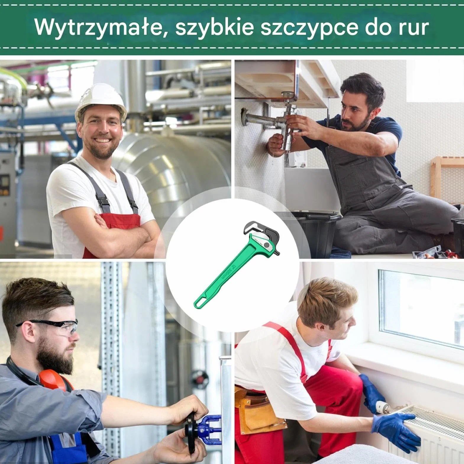 Klucz Rurowy dla Hydraulików Wytrzymałe Regulowane Szczypce Naprawcze | Wielofunkcyjne Narzędzie Klucza Do Rur Do Zaworów Pompy Hamulca Węża Odpływu Prysznica Wanny Toalety Użytku