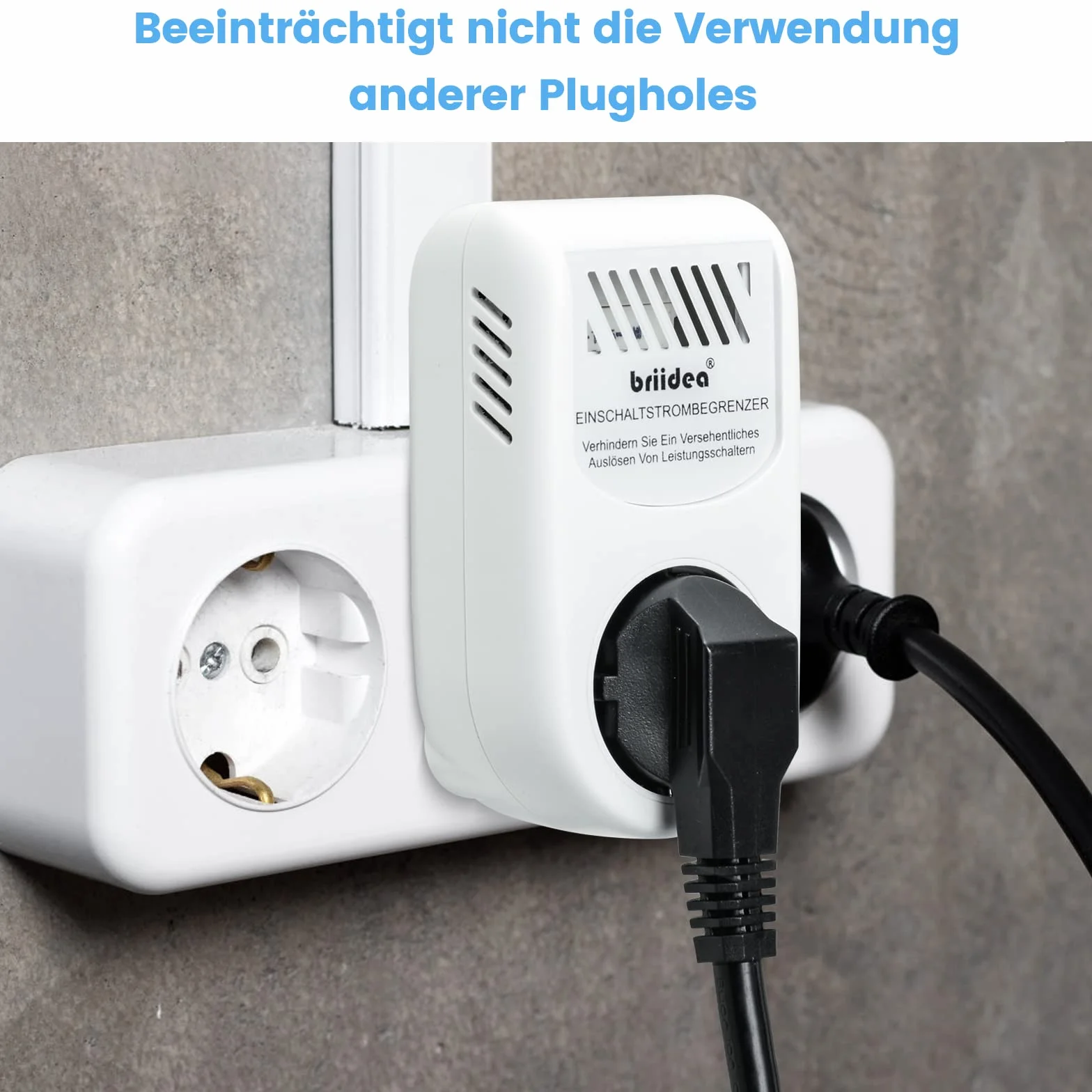 HAUE-02 Ogranicznik prądu rozruchowego, Briidea ogranicznik prądu rozruchowego (230 V, 16 A), zapobiega wyłączaniu wyłączników zabezpieczających, idealnie nadaje się do spawarek, maszyn strumieniowych