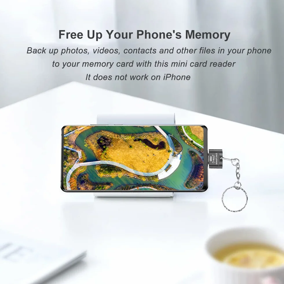 Czytnik kart micro SD USB C TF z adapterem USB C na USB kompatybilny z MacBookiem laptopami Android