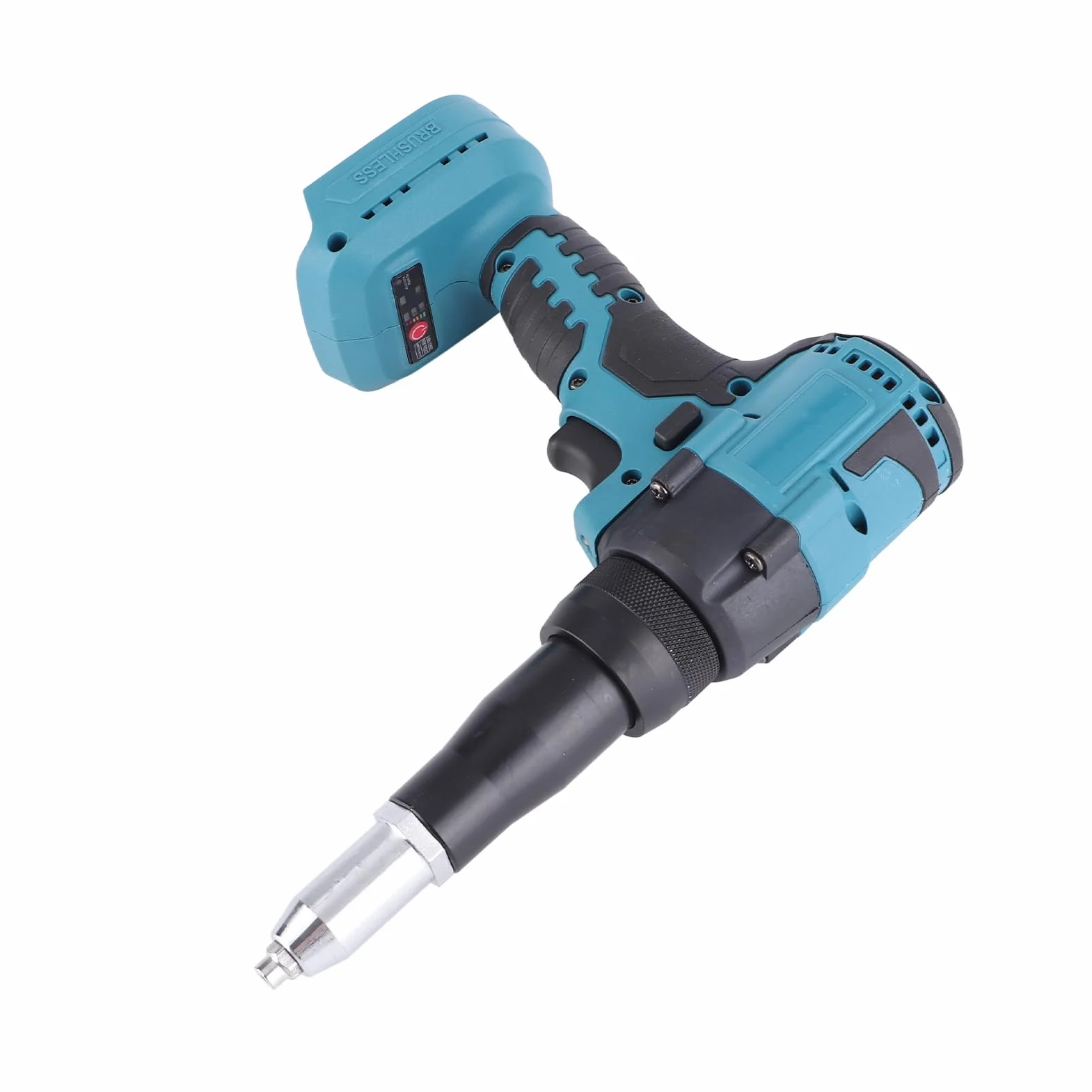 Bezszczotkowy Elektryczny Pistolet do Nitów, Elektryczny Pistolet do Nitów 18 V, Bezprzewodowy Bezszczotkowy Elektryczny Pistolet do Nitów LED Automatyczne Narzędzie Ręczne do