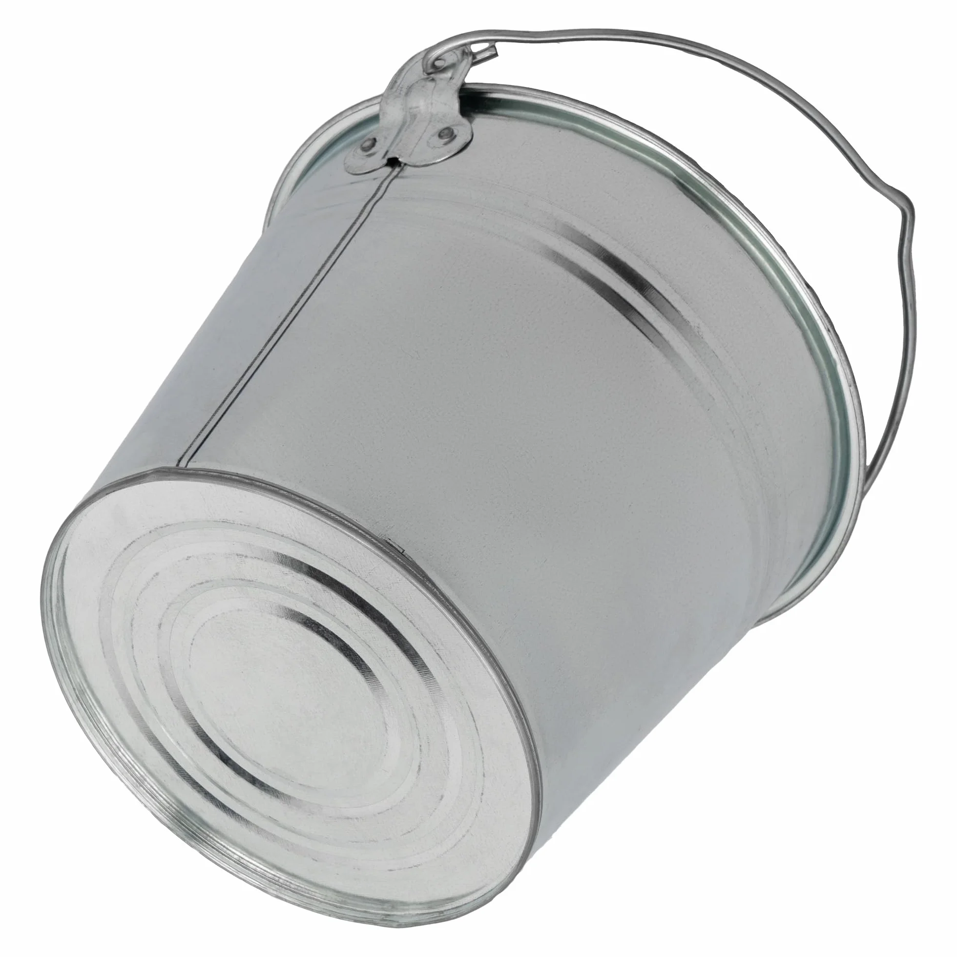 Wiadro metalowe 5L ocynkowane mocne gospodarcze z Uchwytem Wiaderko do Prac budowlanych, Ogrodu, Gospodarstwa solidne Ocynk srebrne