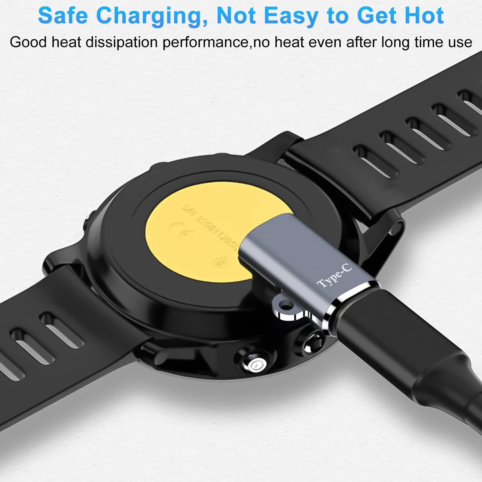 Adapter do ładowania zegarka, 2 sztuki, gniazdo USB typu C na wtyczkę, kompatybilny z Garmin Fenix ​​7/7S/7X/6/6X/6S i więcej