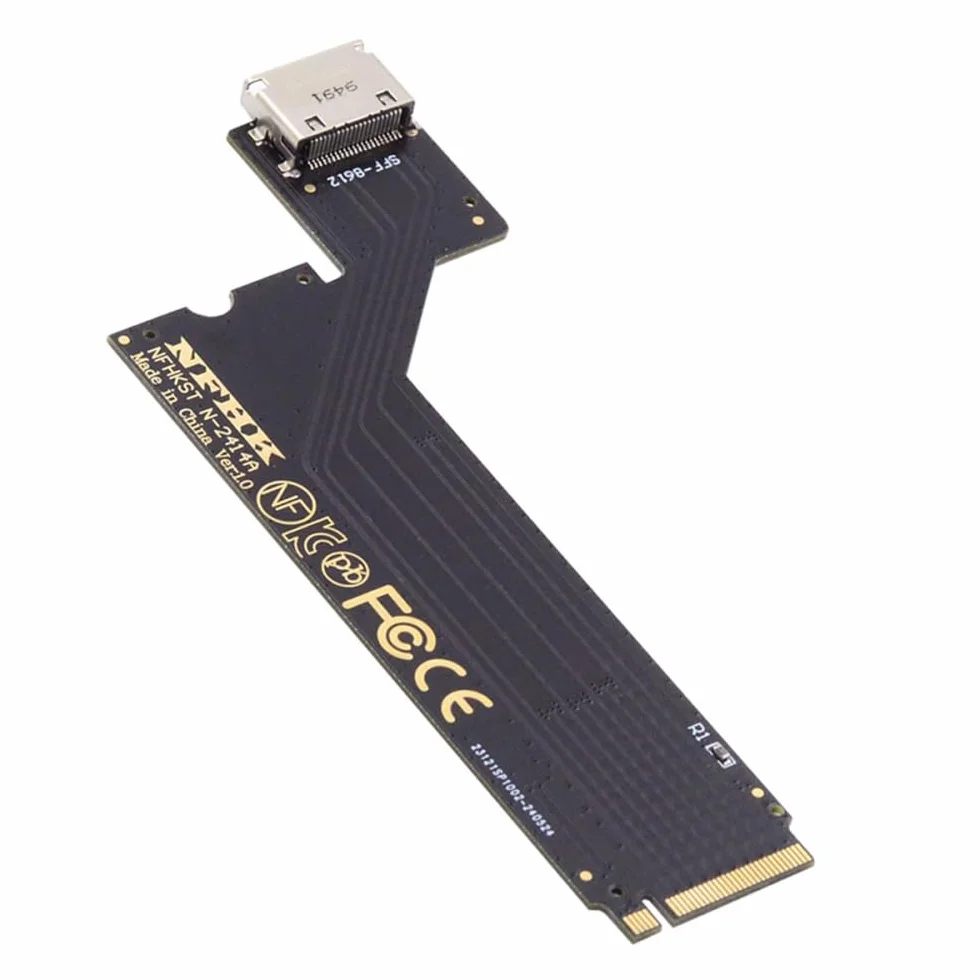 Karta PCI-E 4.0 M.2 M-Key do Oculink SFF-8612 SFF-8611 adapter hosta ThinkBook 14+ AMD8845 zewnętrzna karta graficzna SSD