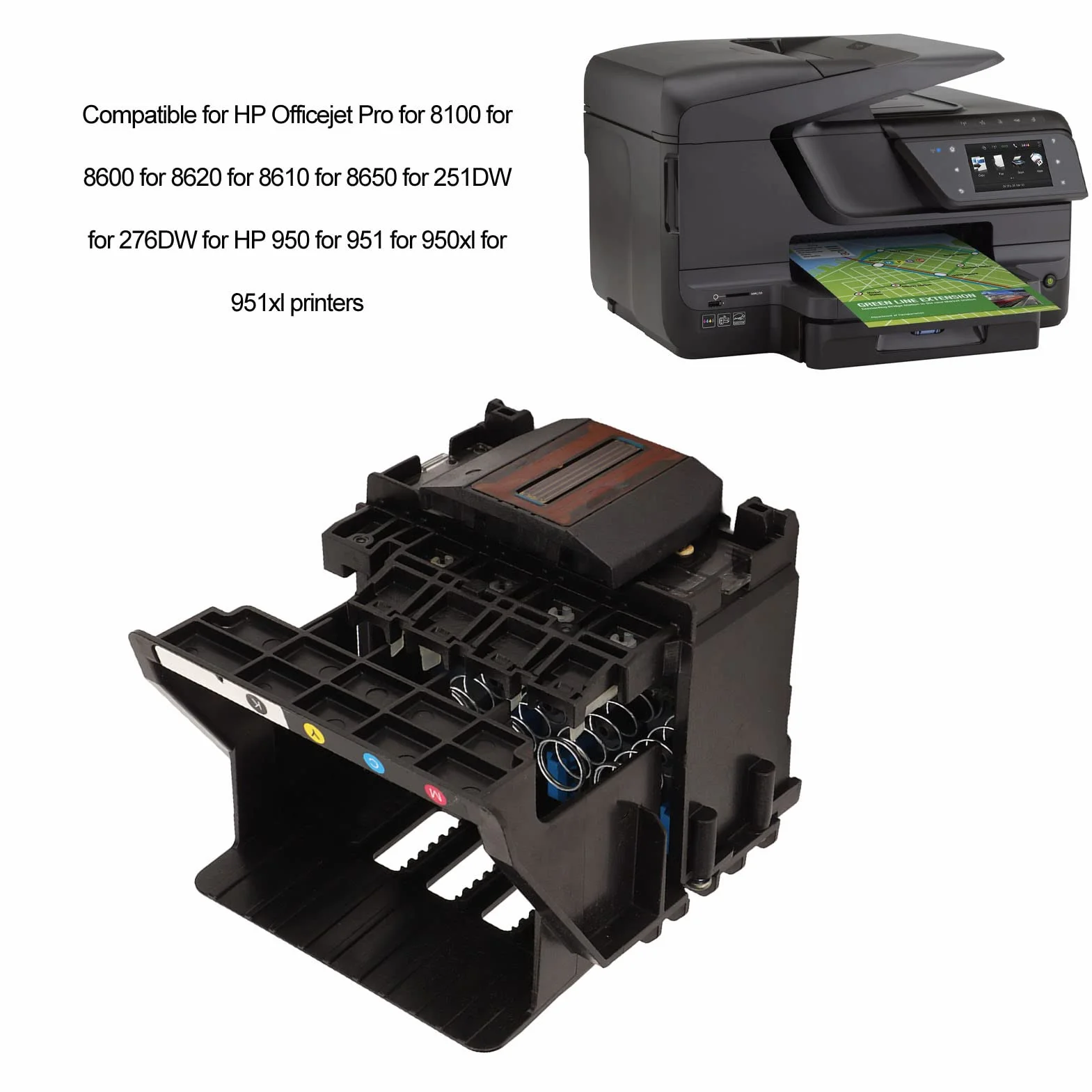 Głowica Drukująca, Wymienna Głowica Drukarki, do Officejet Pro 8100 8600 8620 8610 8650 251DW 276DW