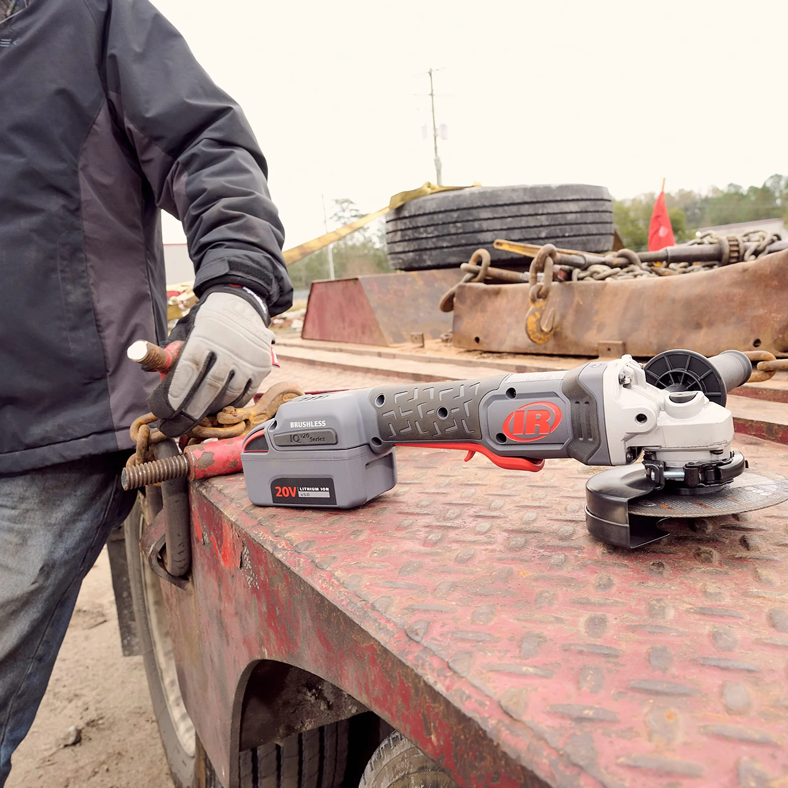 Bezprzewodowa szlifierka kątowa i narzędzie do odcinania 20 V Ingersoll Rand G5351, 8000 obr. na min., 1 KM, koło 4,5-cala — tylko narzędzie