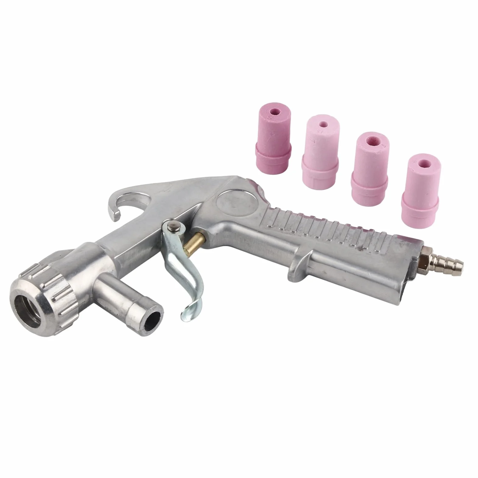 Pistolet do piaskowania z 4 dyszami ceramicznymi, wydajne piaskowanie, usuwanie rdzy, piaskowanie
