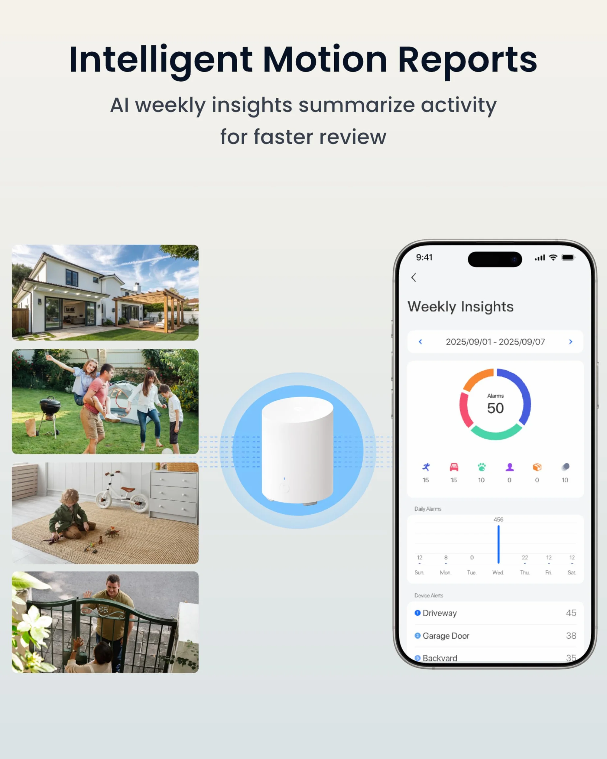 Reolink Argus MagiCam z zestawem Home Hub Mini, zewnętrzna kamera bateryjna 2 MP/1080p, wodoodporność IP67, dwa sposoby zasilania, montaż magnetyczny, zdalny dostęp, inteligentne odtwarzanie