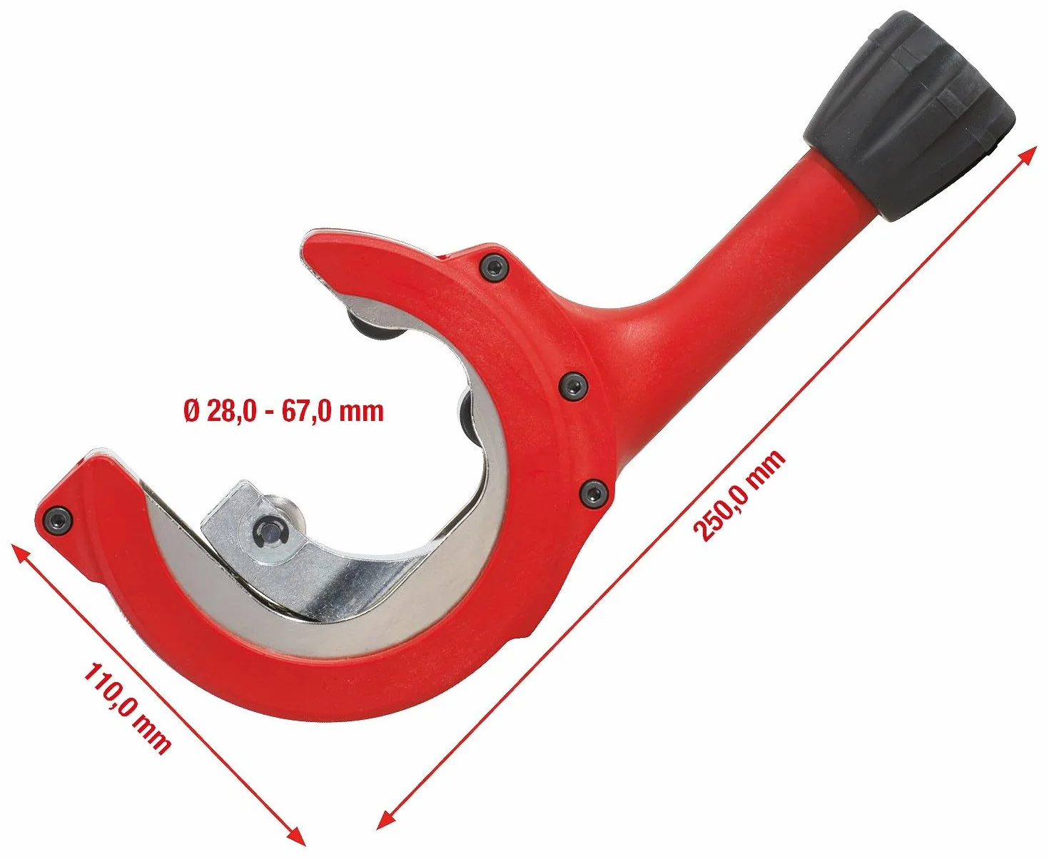 KS Tools 104.5050 Grzechotkowy obcinak do rur, 28-67mm