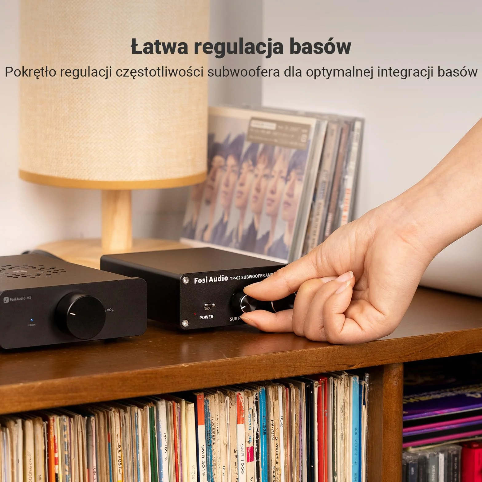 Fosi Audio TP-02 220 W subwoofer wzmacniacz Mini Sub Bass Class D TDA7498E