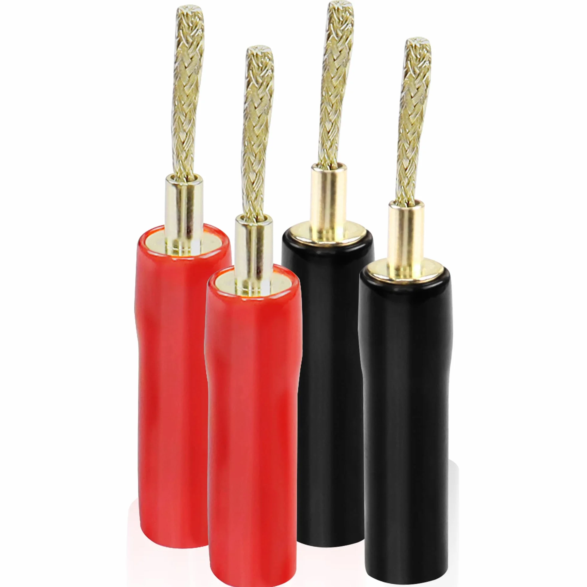 MEIRIYFA Flex Pin wtyk bananowy pozłacany 2 mm do przewodów głośnikowych 4 szt.