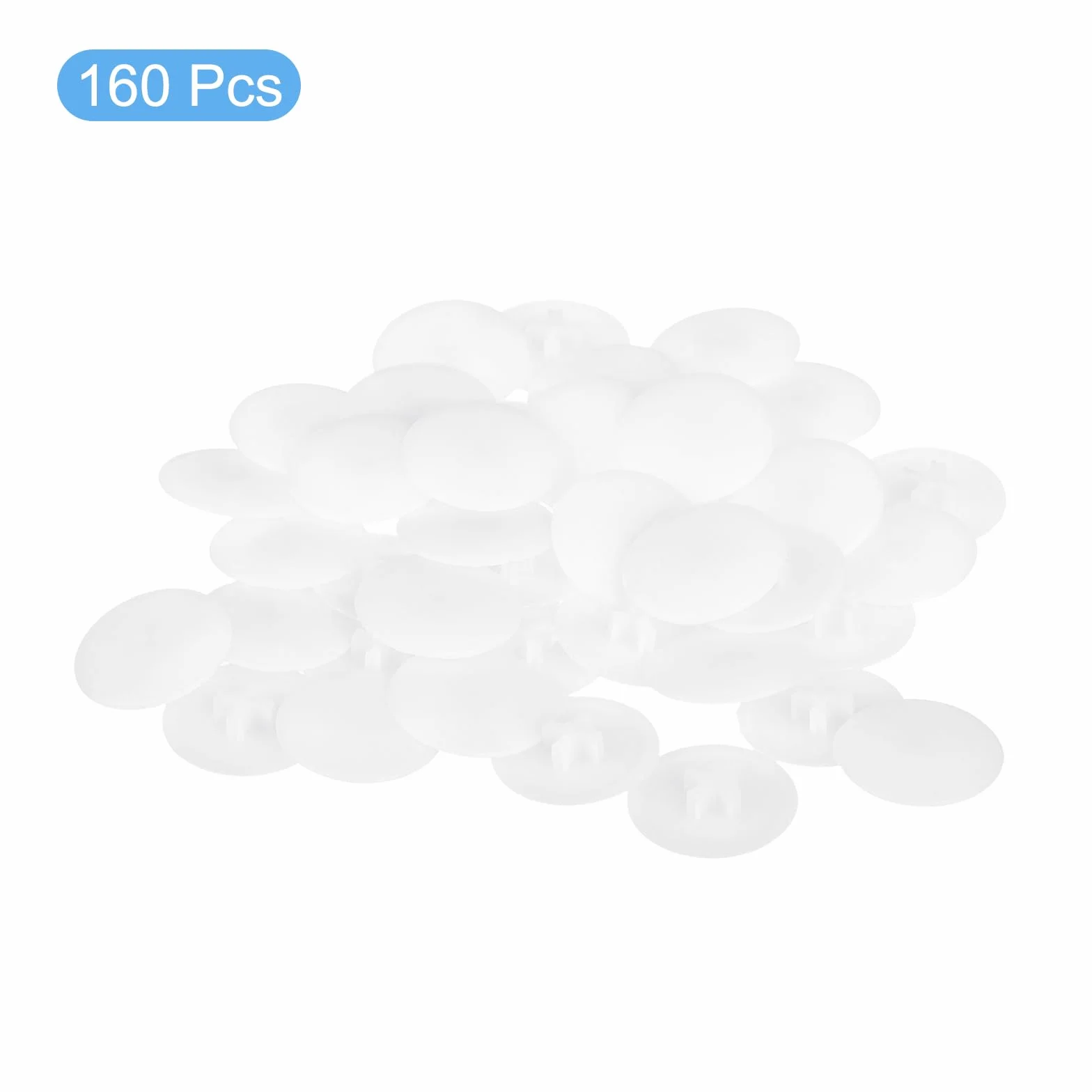 QUARKZMAN 160 sztuk nakrętek na śruby, 17 mm wodoodporne plastikowe dekoracyjne zaślepki do nakrętek samogwintujących z krzywką Phillips, białe