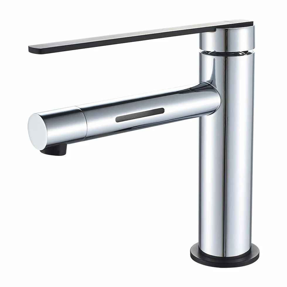 Grifema G11002B Griffon LED Washbasin, Chrome Silver/Black, 3/8 cala