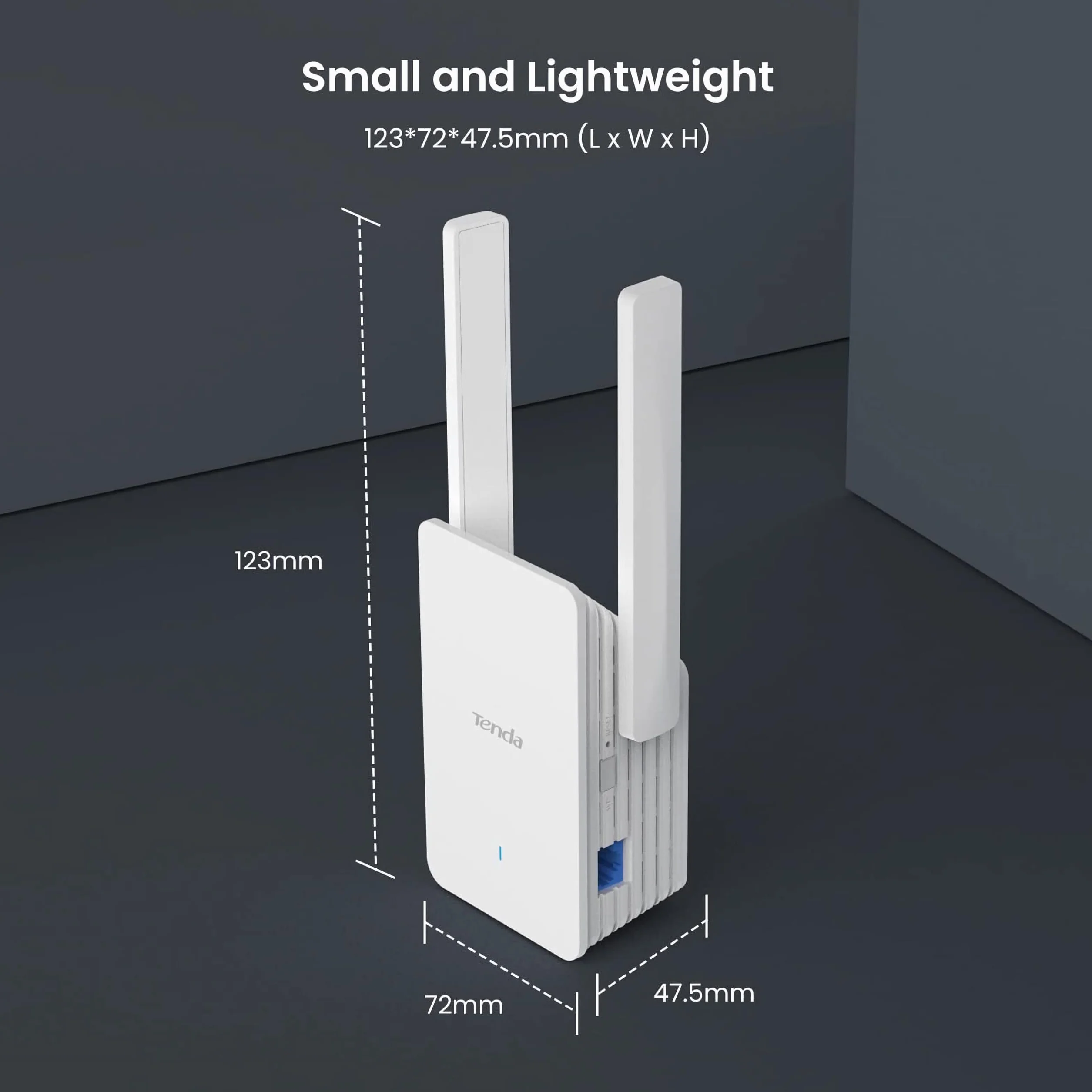 Tenda Wzmacniacz Wi-Fi 6 AX3000, Dwuzakresowy 2.4 GHz/5GHz, Przedłużacz Wi-Fi, Tryb AP, WPS, Biały