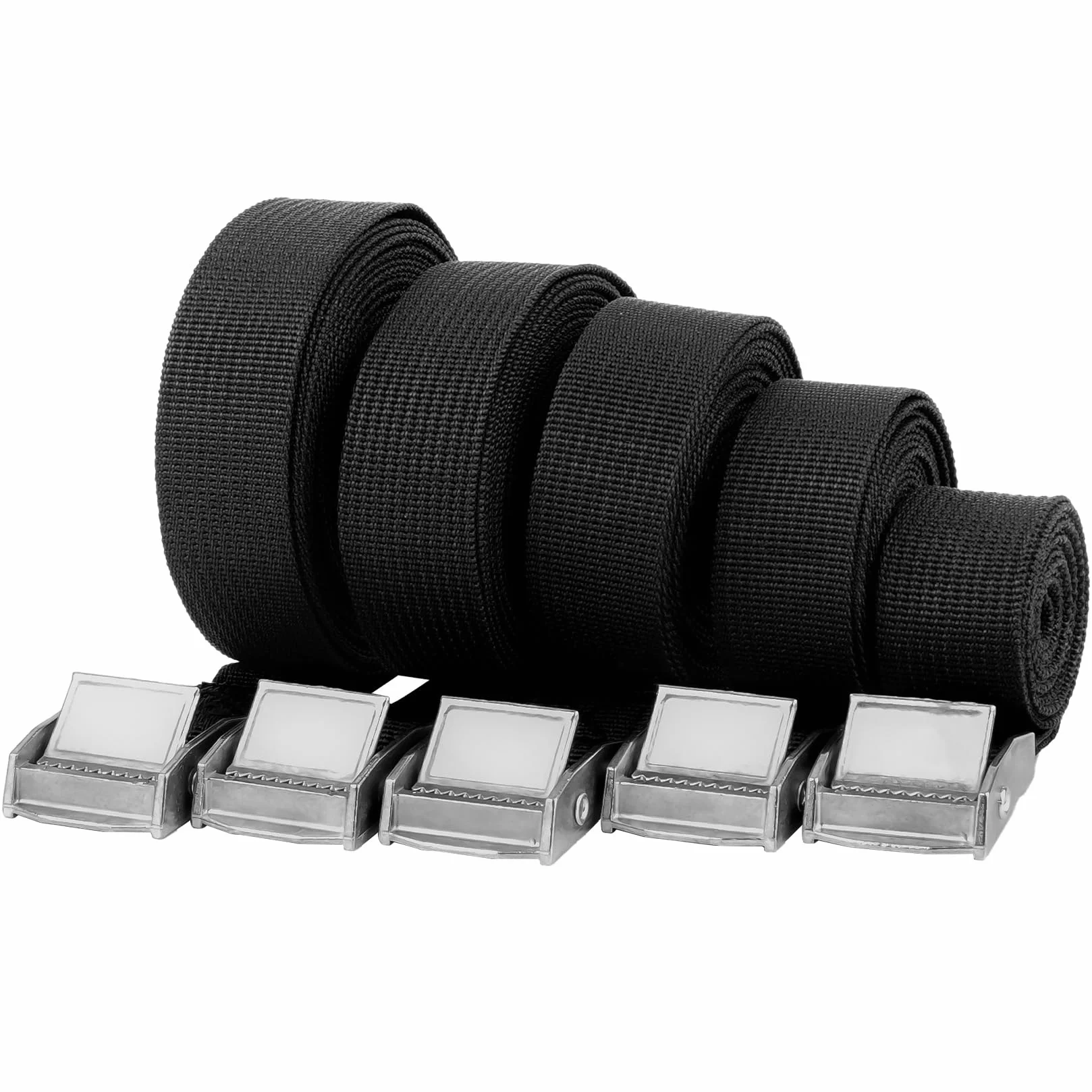 5 x pasy mocujące z zamkiem zaciskowym, paski 25mm x 1m/2m/3m/4m/5m, pasy mocujące z grzechotką, pasy mocujące do mocowania, pasy napinające, pasy do transportu materiałów, bagażników, bagażników