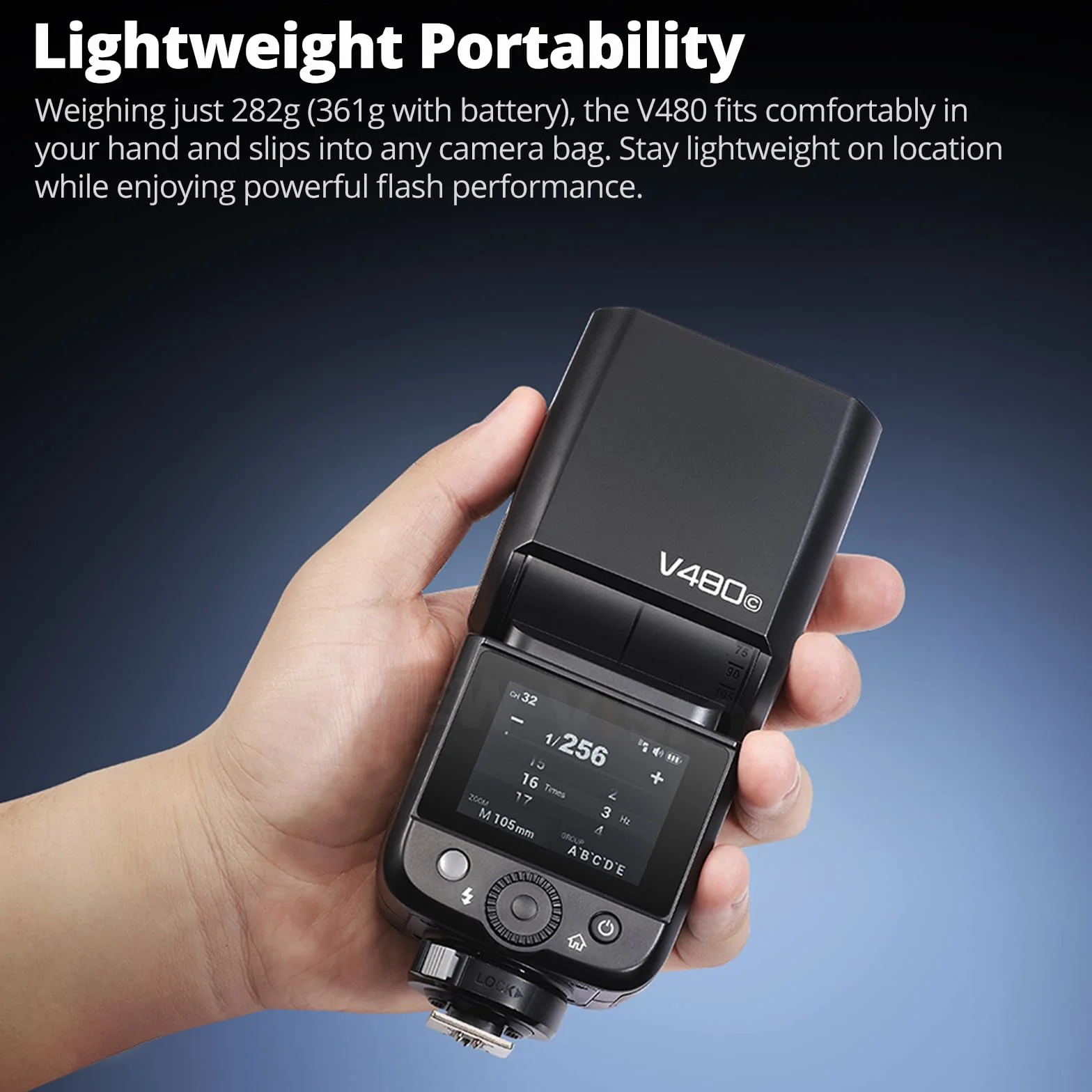 Godox V480C Flash 1/8000 HSS 2.4G Wireless TTL 650 Pops Canon