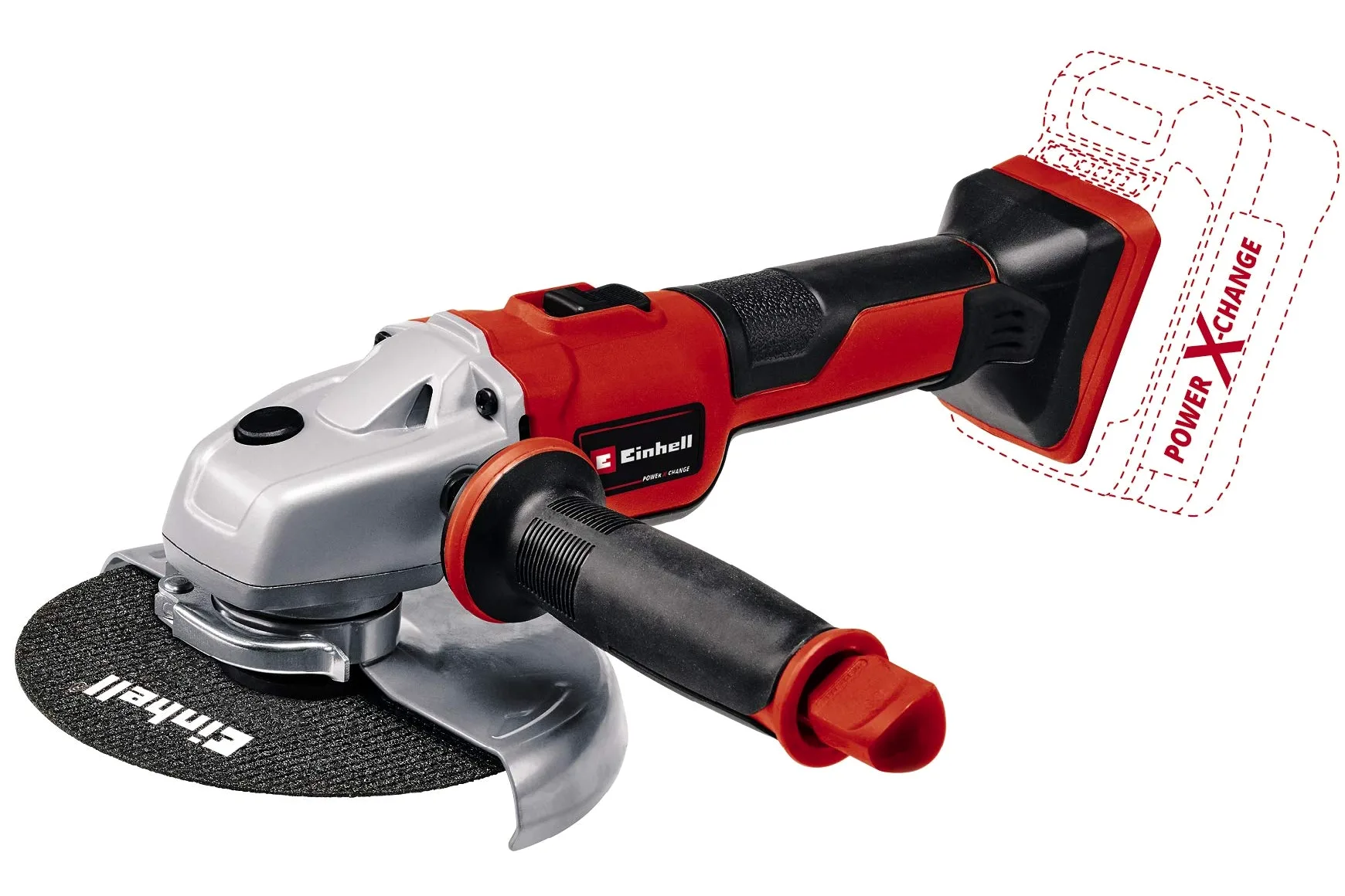 Einhell Szlifierka kątowa z baterią AXXIO 18/150 Power X-Change (18 V, średnica tarczy 150 mm, głębokość cięcia 40 mm, bezszczotkowa, miękka rozrusznik, włącznie z dyskem, bez baterii)