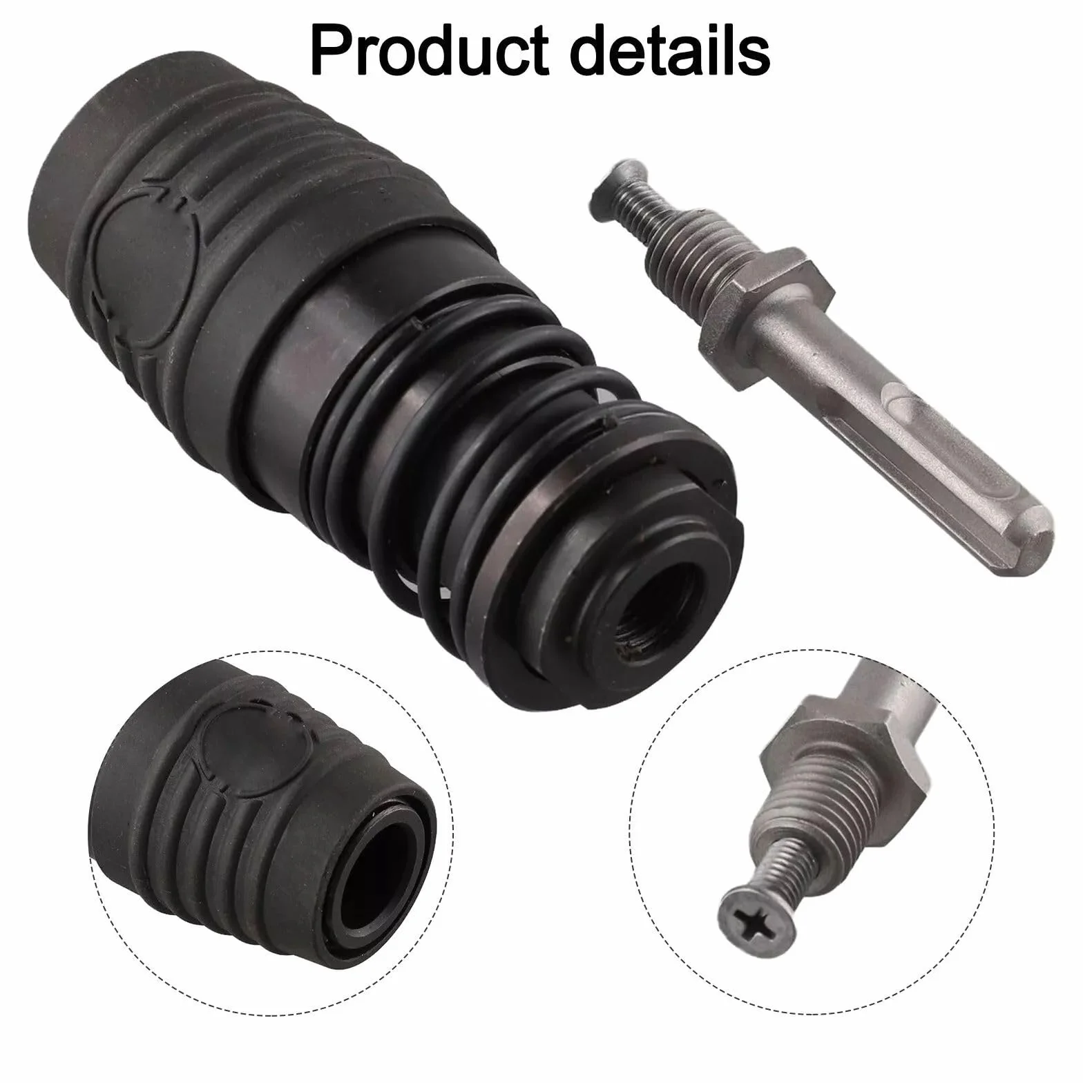 Czarny zestaw adapterów do wiertarki udarowej SDS Plus na SDS Max konwerter uchwytu dłutowego 1/2 x 20 UNF