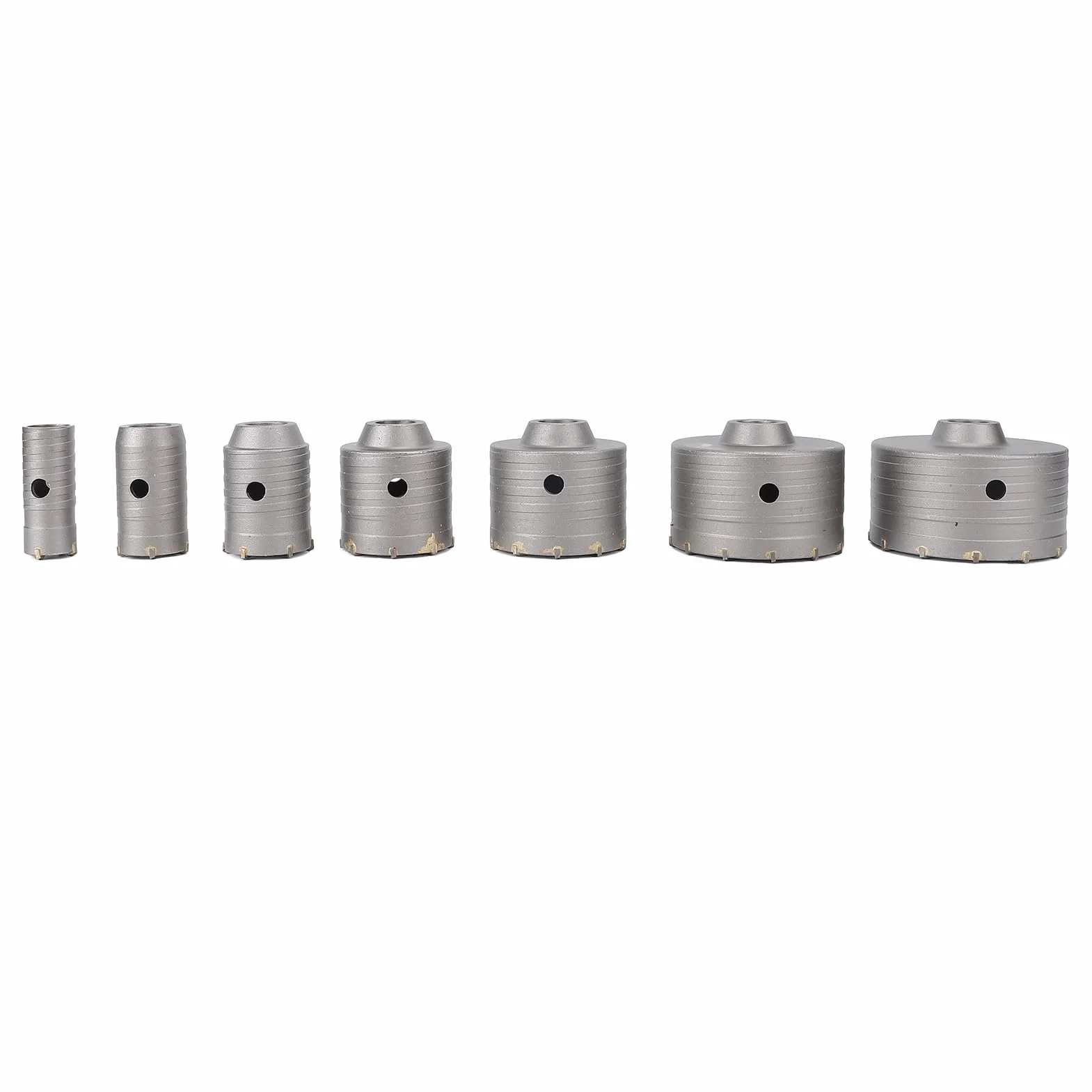 17 szt. Zestaw Otwornic do Betonu Chwyt SDS Plus 30-110 Mm Stal Wolframowa Stop YG8C do Bloków Cementowo-ceglanych, Wydajne Wiercenie z Otworem do Usuwania Wiórów, Przenośne Pudełko do