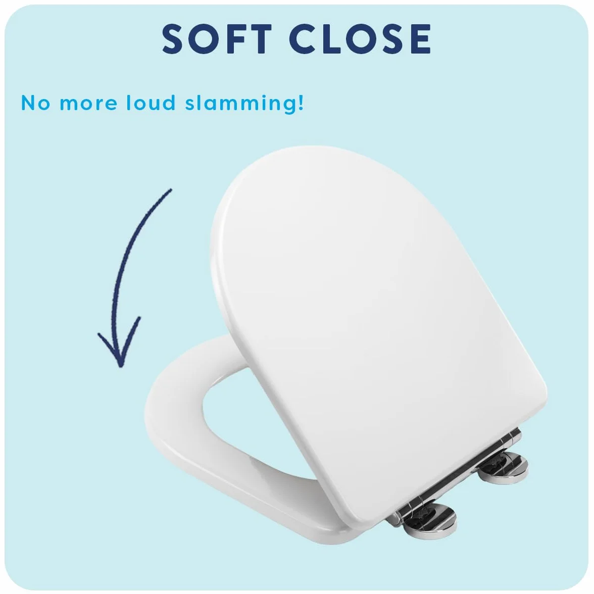 Croydex Flexi-Fix Garda D-Shape Always Fits Never Slips Slow Close Antybakteryjna deska sedesowa, drewno, biała, 42 x 37,2 x 6 cm
