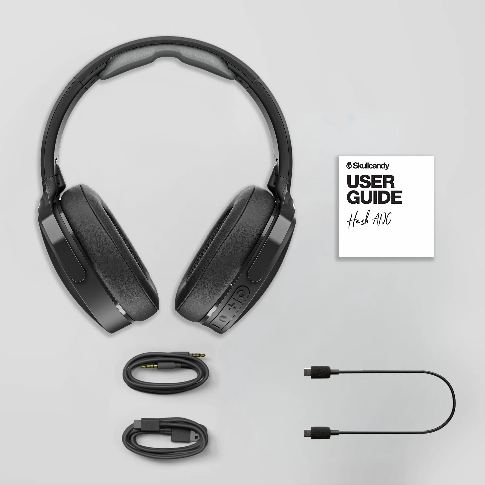 Skullcandy Hesh ANC Bezprzewodowe Słuchawki Nauszne z Aktywną Redukcją Szumów, 22 h, Biały