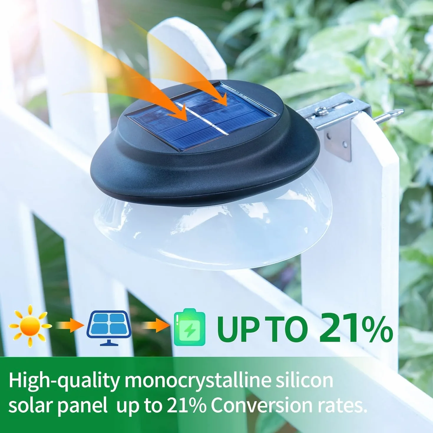 Rynny dachowe, lampy solarne do użytku na zewnątrz, klasa wodoszczelności IP55, 100 lm, do dekoracji ogrodzenia, patio, chodników, podwórza, garażu, Eave, 6 sztuk, białe światło