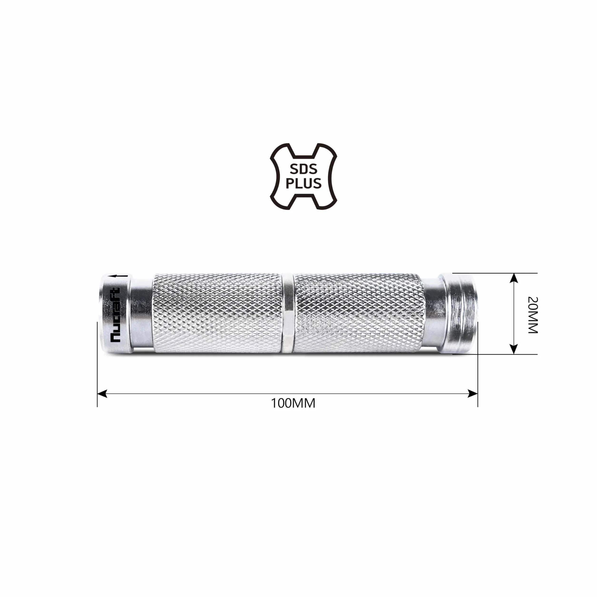 Nucraft Adapter SDS PLUS łącznik montażowy pasujący do przedłużenia wiercenia, młotów udarowych i narzędzi z uchwytem SDS PLUS