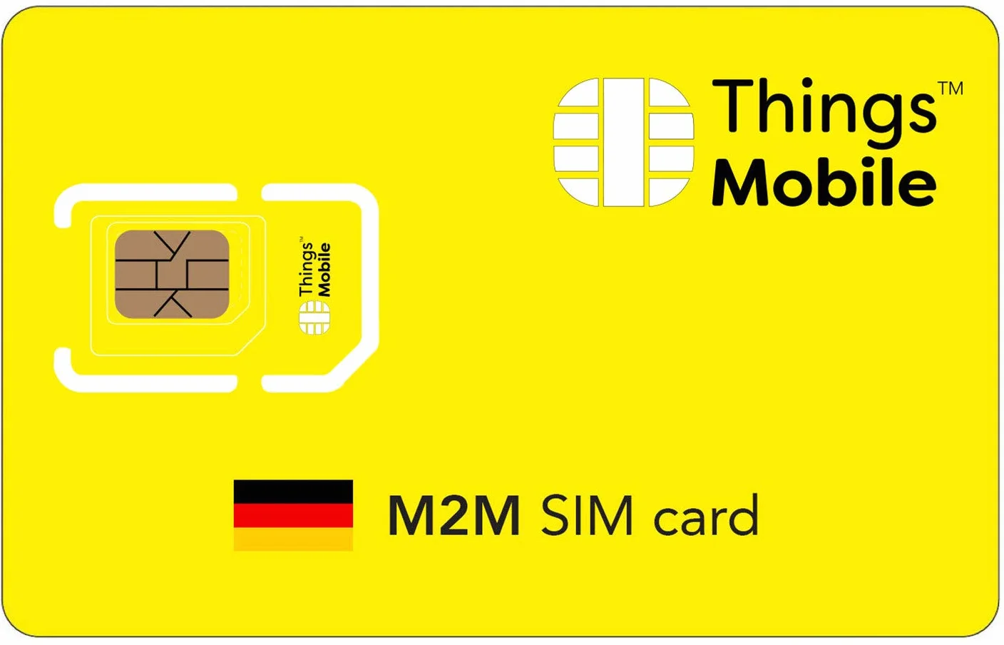 Karta SIM M2M Niemcy -Things Mobile - globalny zasięg, sieć wielu operatorów GSM/2G/3G/4G LTE, bez stałych kosztów, bez zapadalności w konkurencyjnych cenach. 10 € kredytu w zestawie