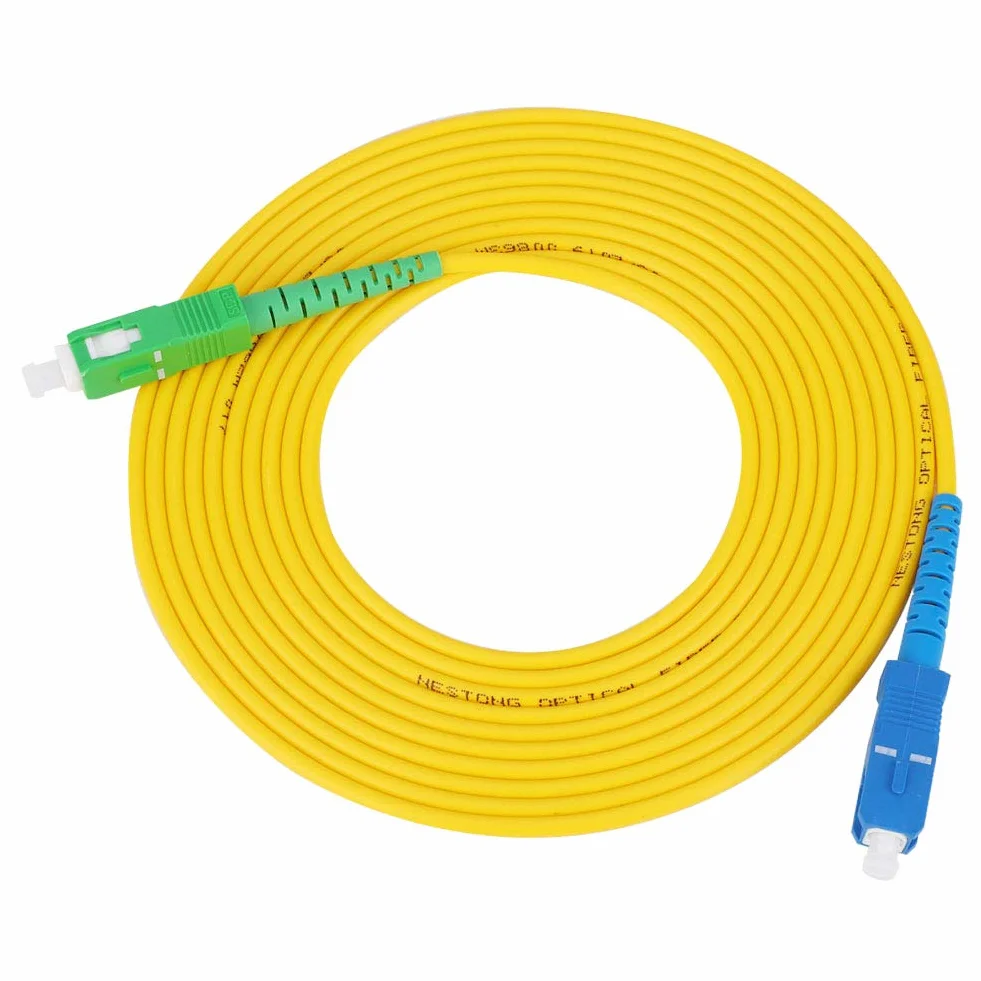 Kabel Światłowodowy SC/UPC-SC/UPC, Światłowód Przedłużający, 20 Metrów, Kompatybilny z Sieciami Optycznymi