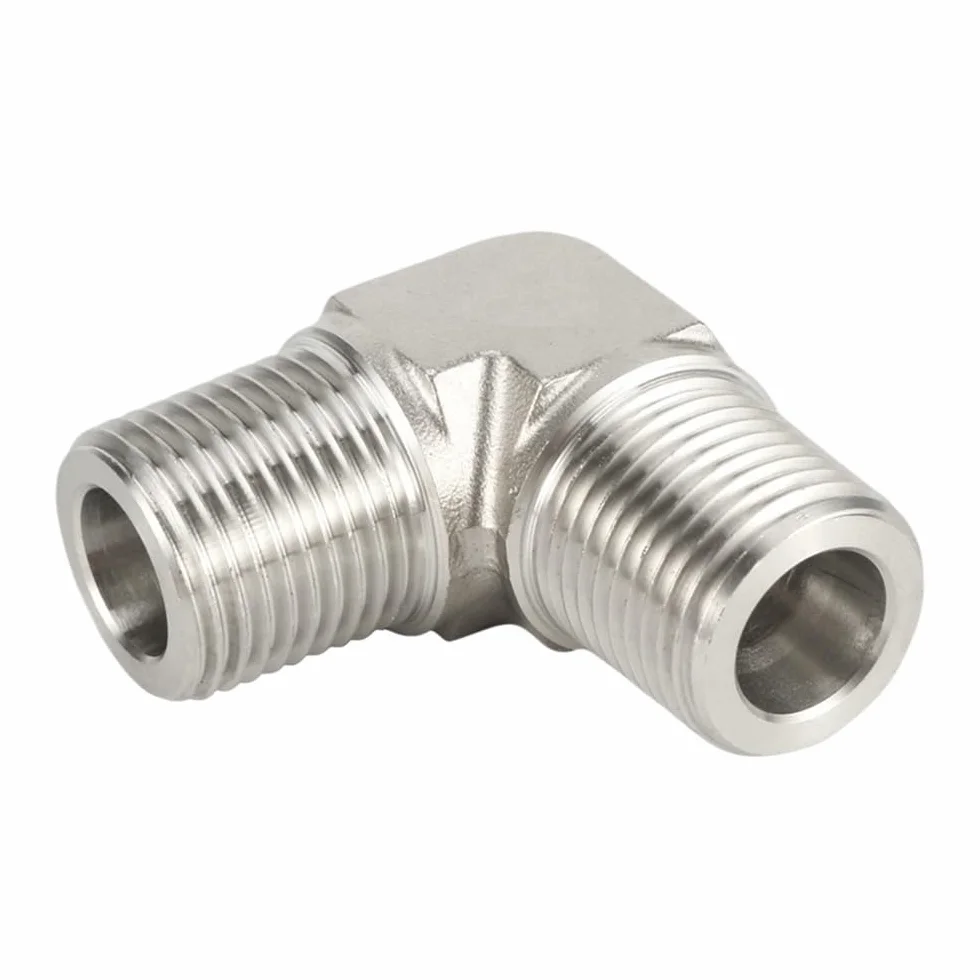 316 stal nierdzewna męski NPT łokieć 1/8 1/4 3/8 1/2 3/4 cala adapter złącza 3000psig 20MPa łącznik rurowy 1 szt. (0,5 cala)