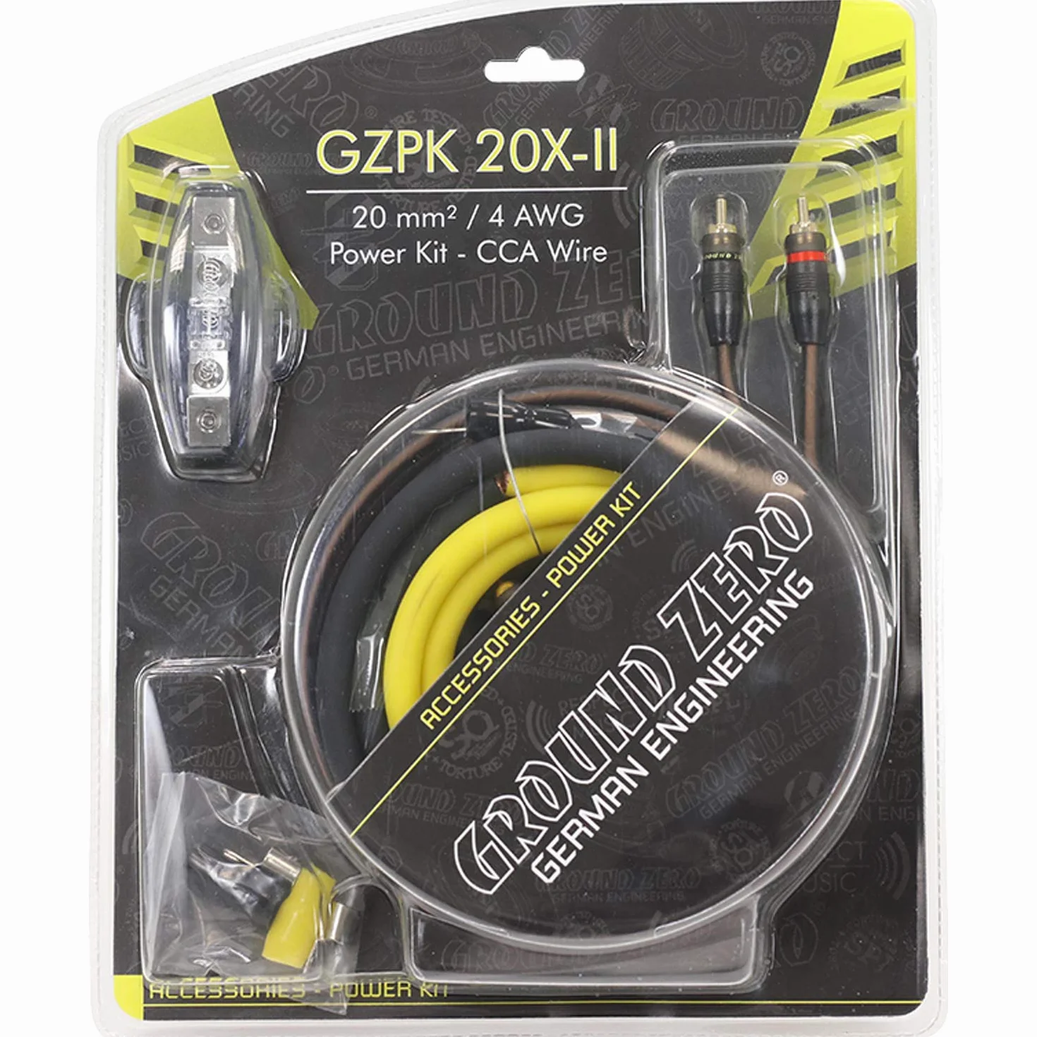 Ground Zero GZPK 20X-II zestaw okablowania 4 AWG