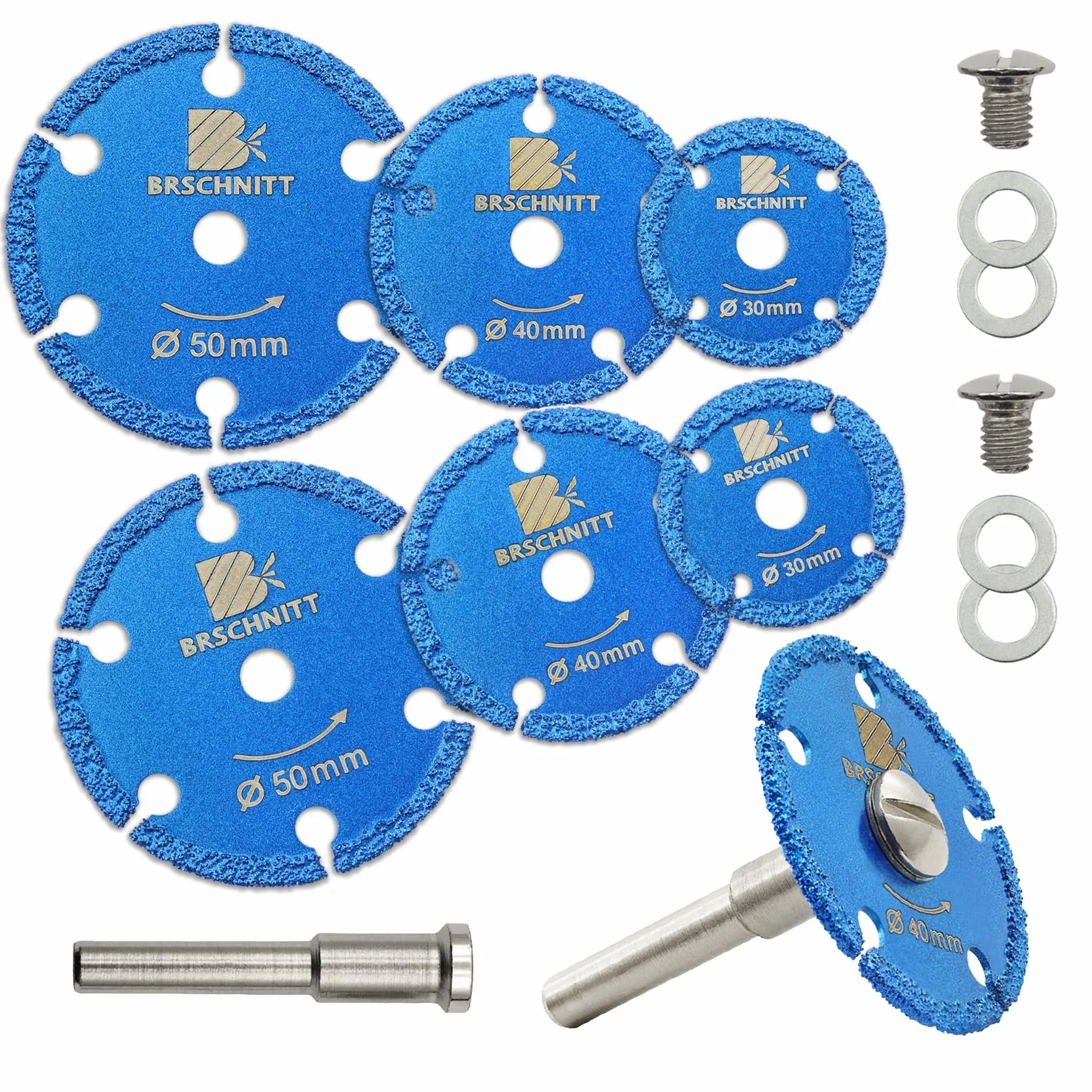 Mini diamentowa tarcza do piły tarczowej 30/40/50 mm (2 zestawy) metal i tarcza do cięcia ze stali nierdzewnej do drewna/metalu/tworzywa sztucznego