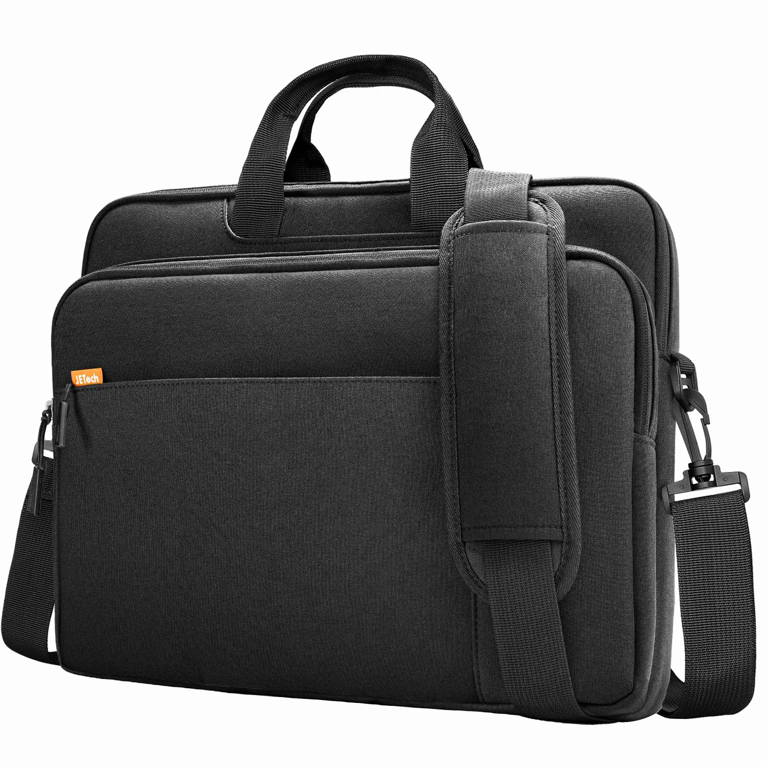 JETech 15 15,6 16 Cala Torba dla Laptopa, Wodoodporny Pokrowiec dla Laptopa Kompatybilny z MacBook Air/Pro 15/16, Surface Book 3/2 15, Dell Inspiron 15,6, HP Pavilion 15,6 (Czarny)