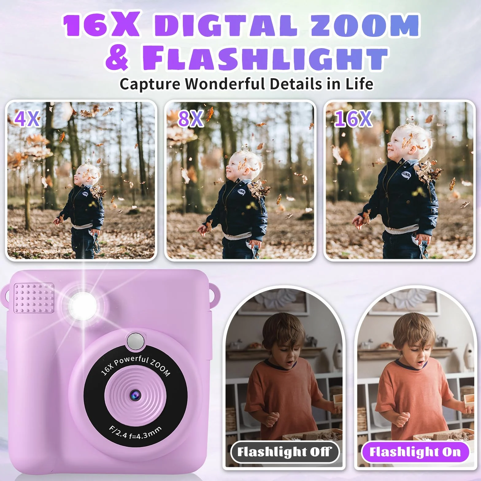 Aparat cyfrowy dla dzieci 1080p HD nagrywanie zdjęć i filmów karta SD 32G