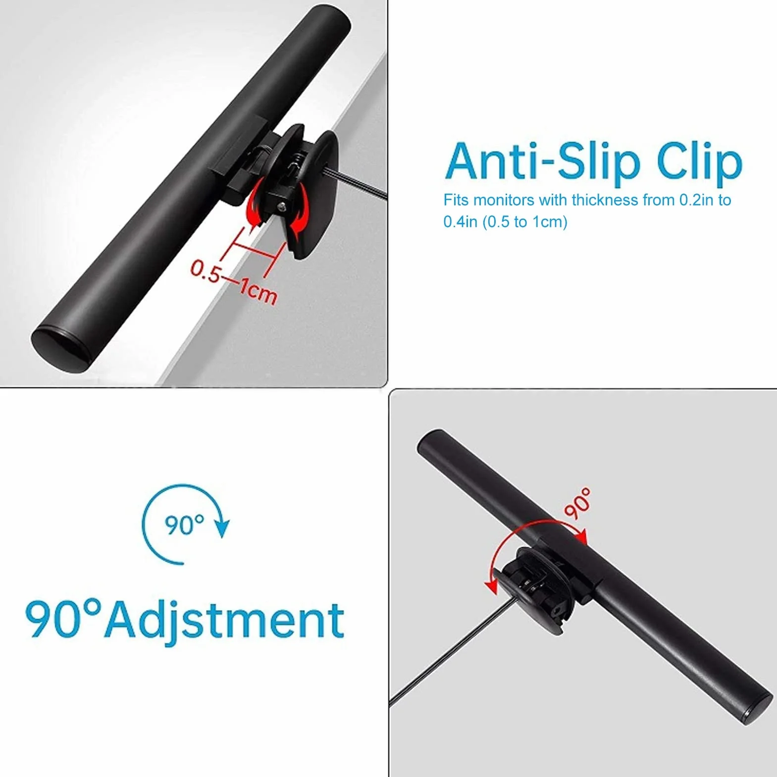 Akozon Monitor Wiszące Światło LED do Czytania, Ekran Monitora Bar, Pielęgnacja Oczu