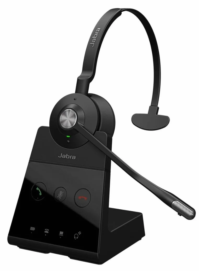 Engage 65 SE Mono Headset, Base, Power Supply, kabel USB-C na USB-A, kabel biurkowy do telefonu, instrukcja szybkiego uruchomienia, i ostrzeżenie (liście bezpieczeństwa)